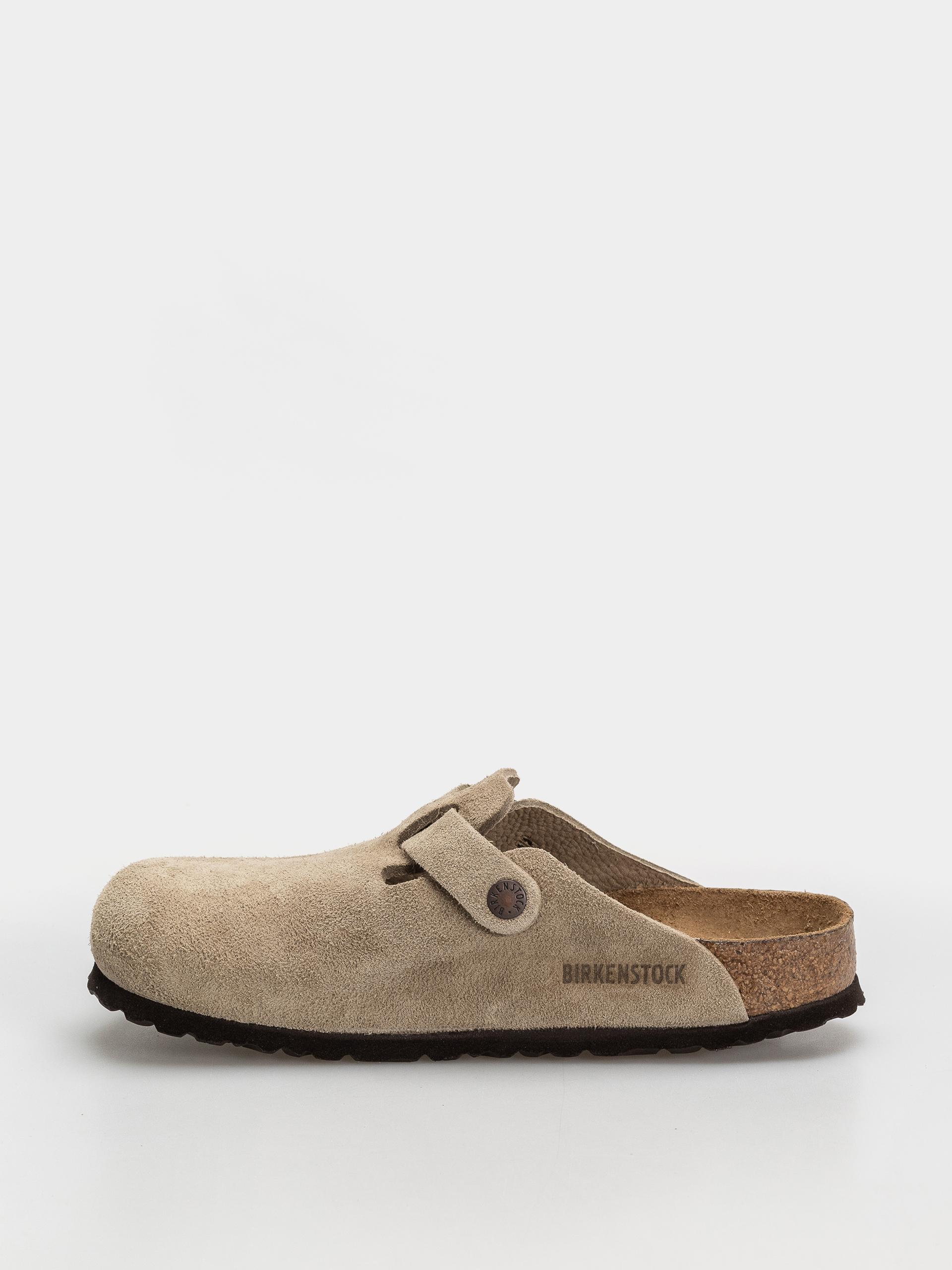 Шльопанці Birkenstock Boston Soft Footbed Suede Leather Regular (taupe)