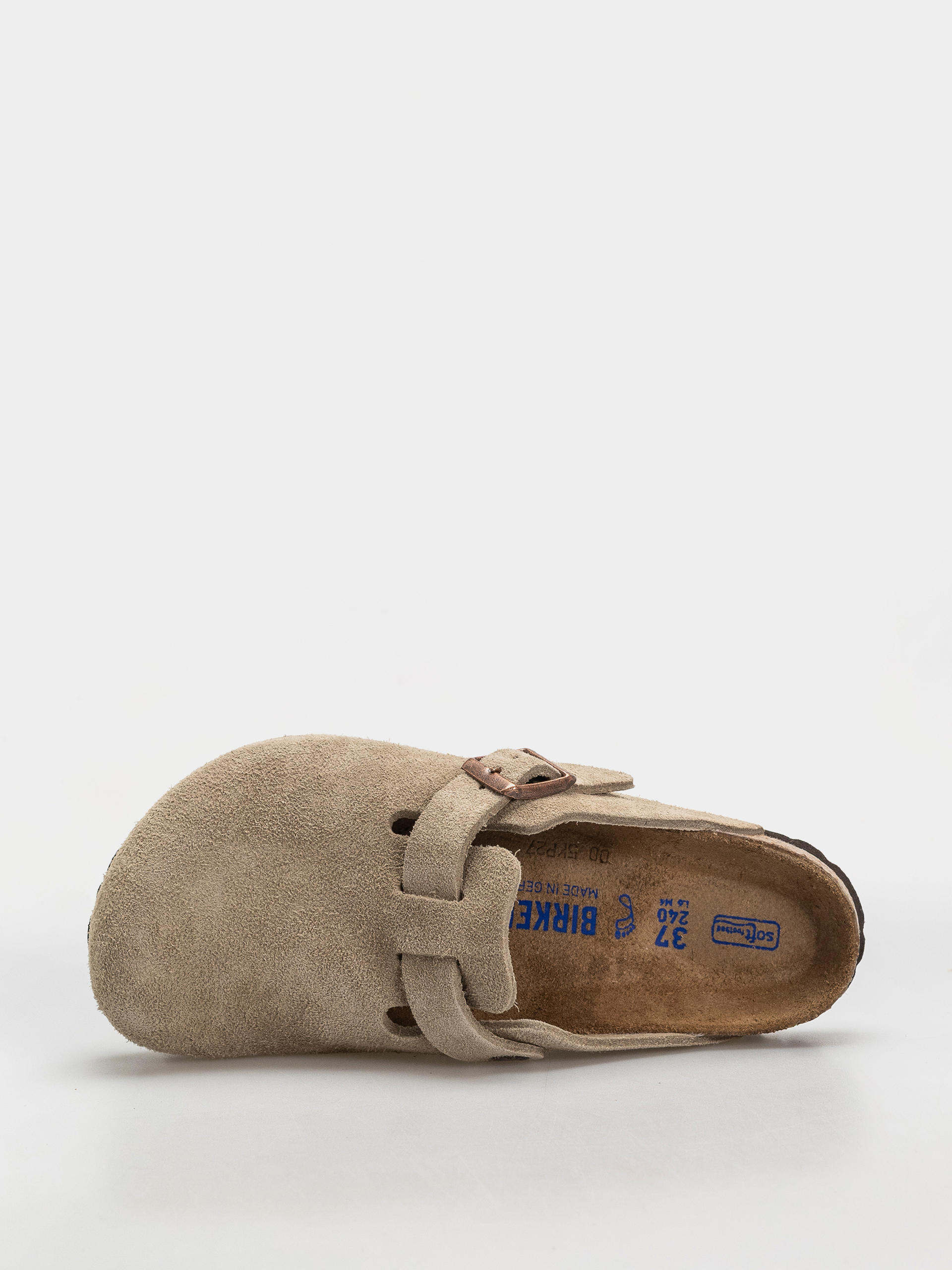 Шльопанці Birkenstock Boston Soft Footbed Suede Leather Regular (taupe)
