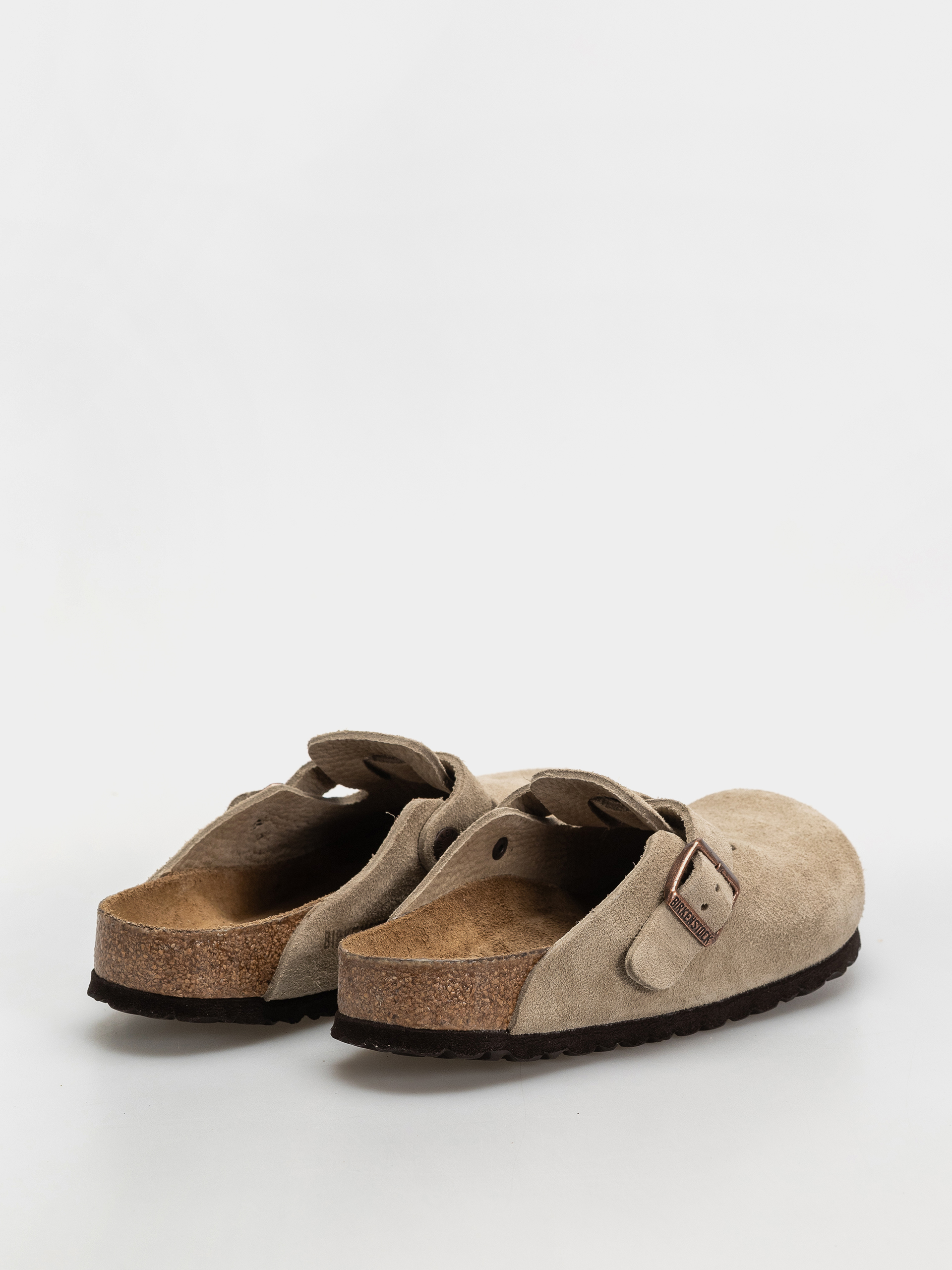 Шльопанці Birkenstock Boston Soft Footbed Suede Leather Regular (taupe)