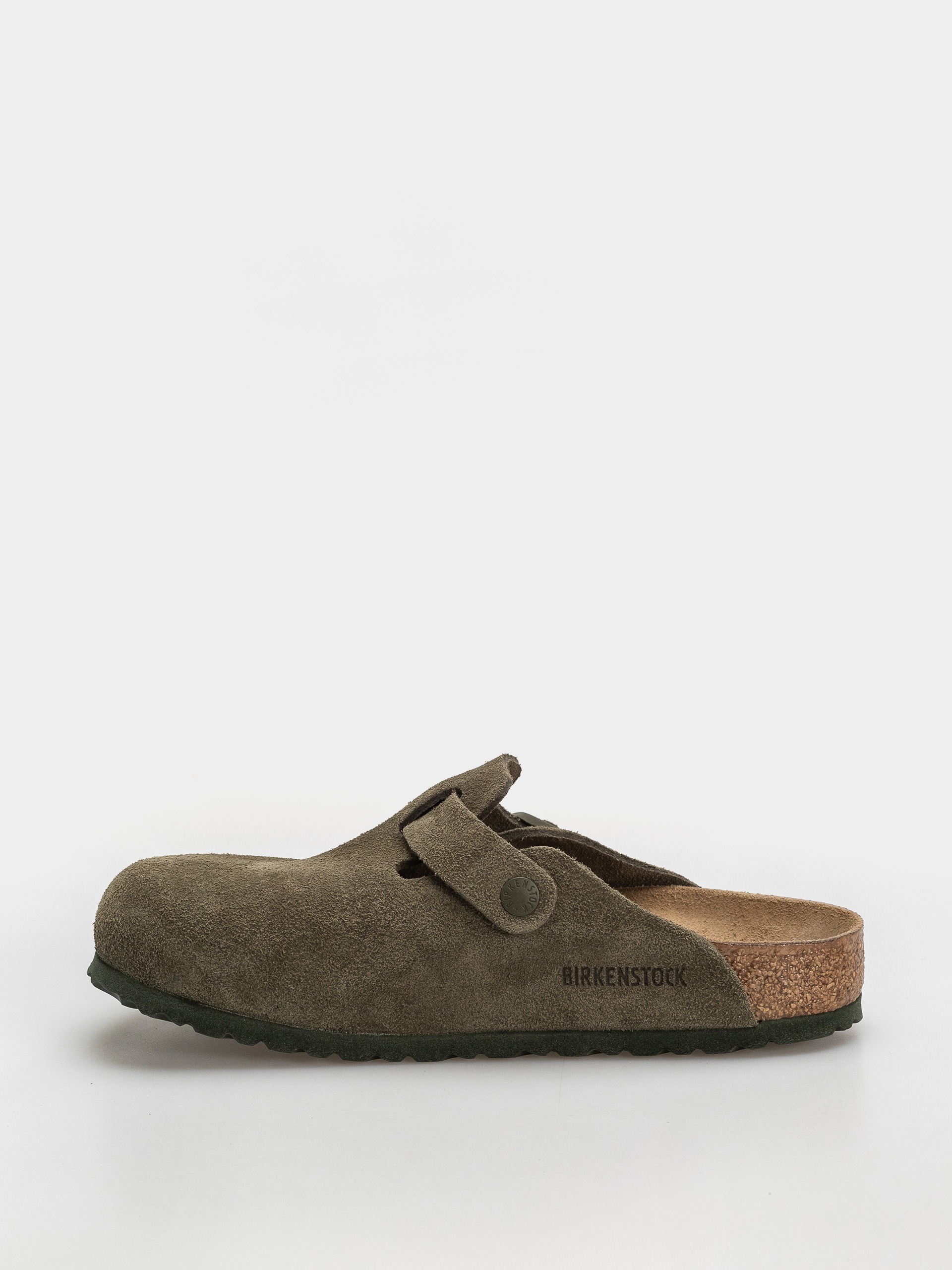 Шльопанці Birkenstock Boston Suede Leather Regular (thyme)