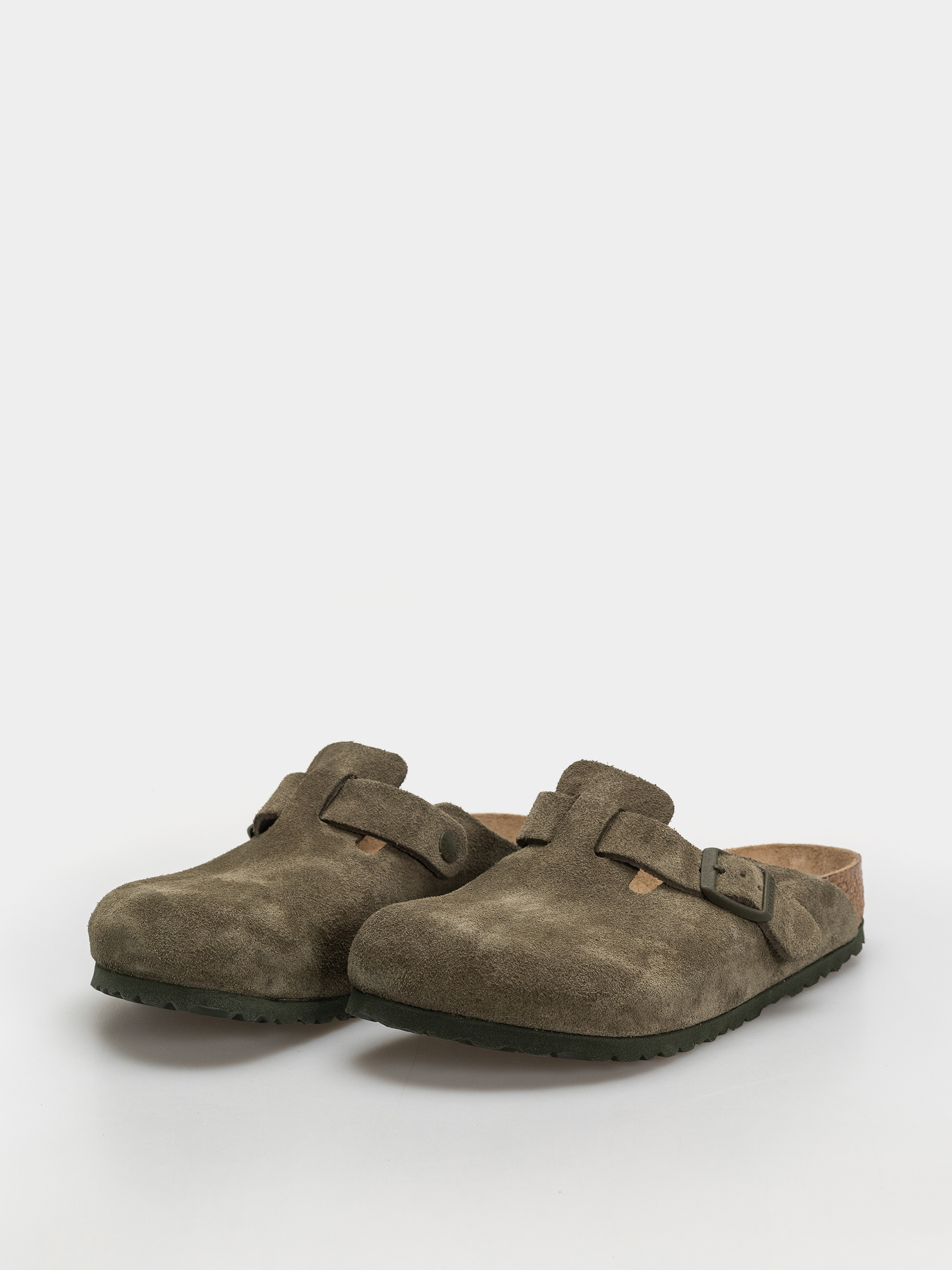 Шльопанці Birkenstock Boston Suede Leather Regular (thyme)