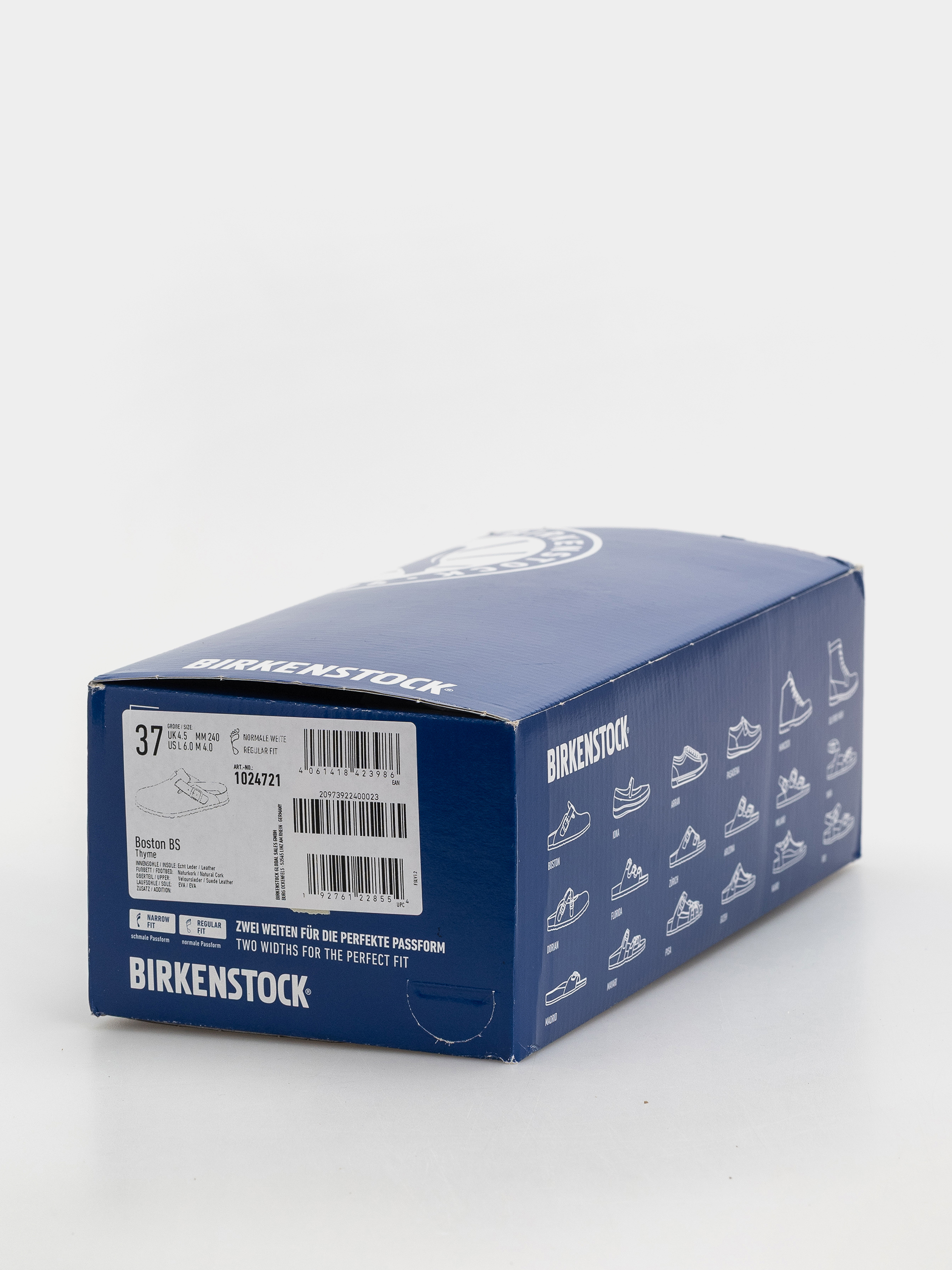 Шльопанці Birkenstock Boston Suede Leather Regular (thyme)