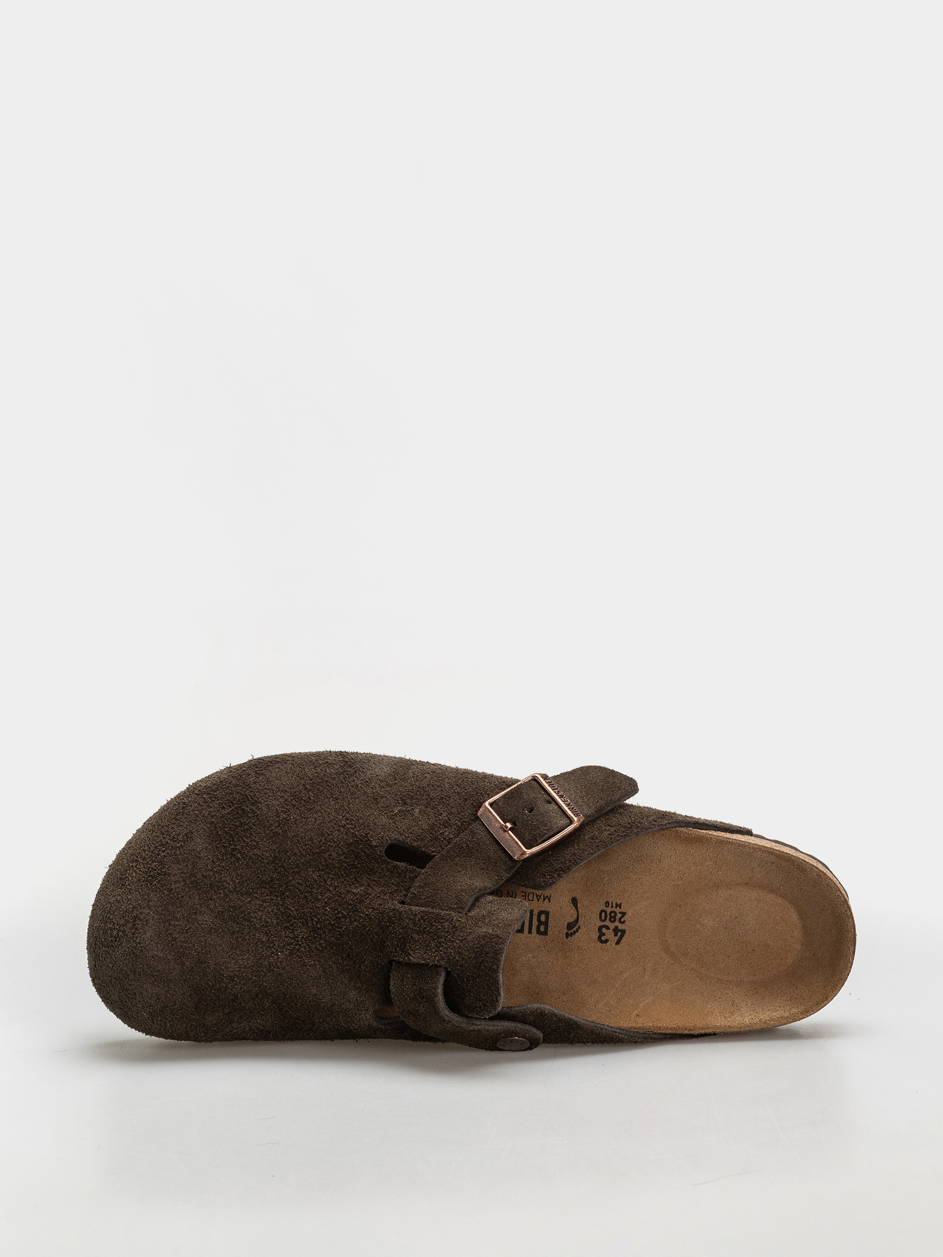 Шльопанці Birkenstock Boston Suede Leather Narrow (mocca)