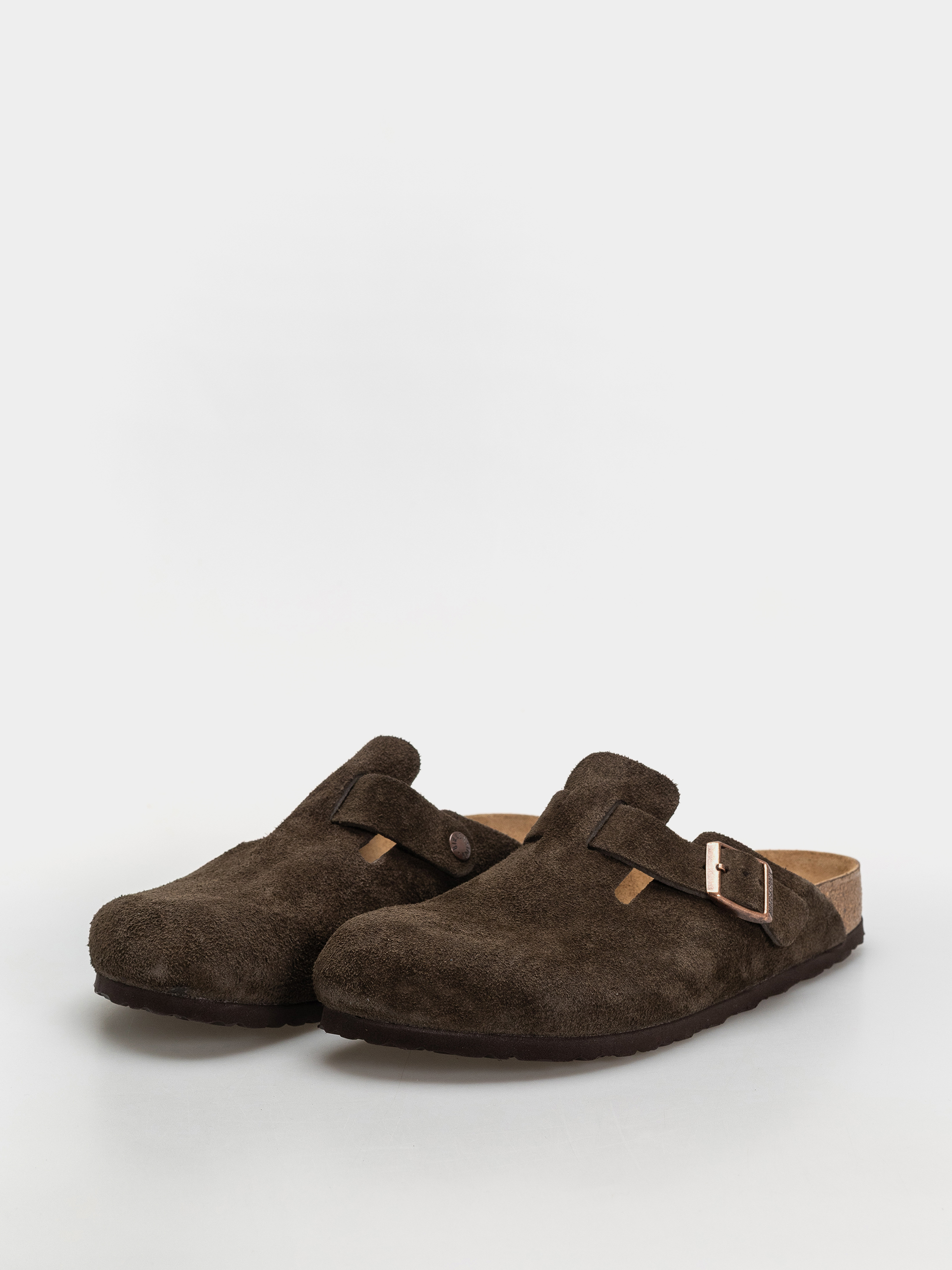 Шльопанці Birkenstock Boston Suede Leather Narrow (mocca)