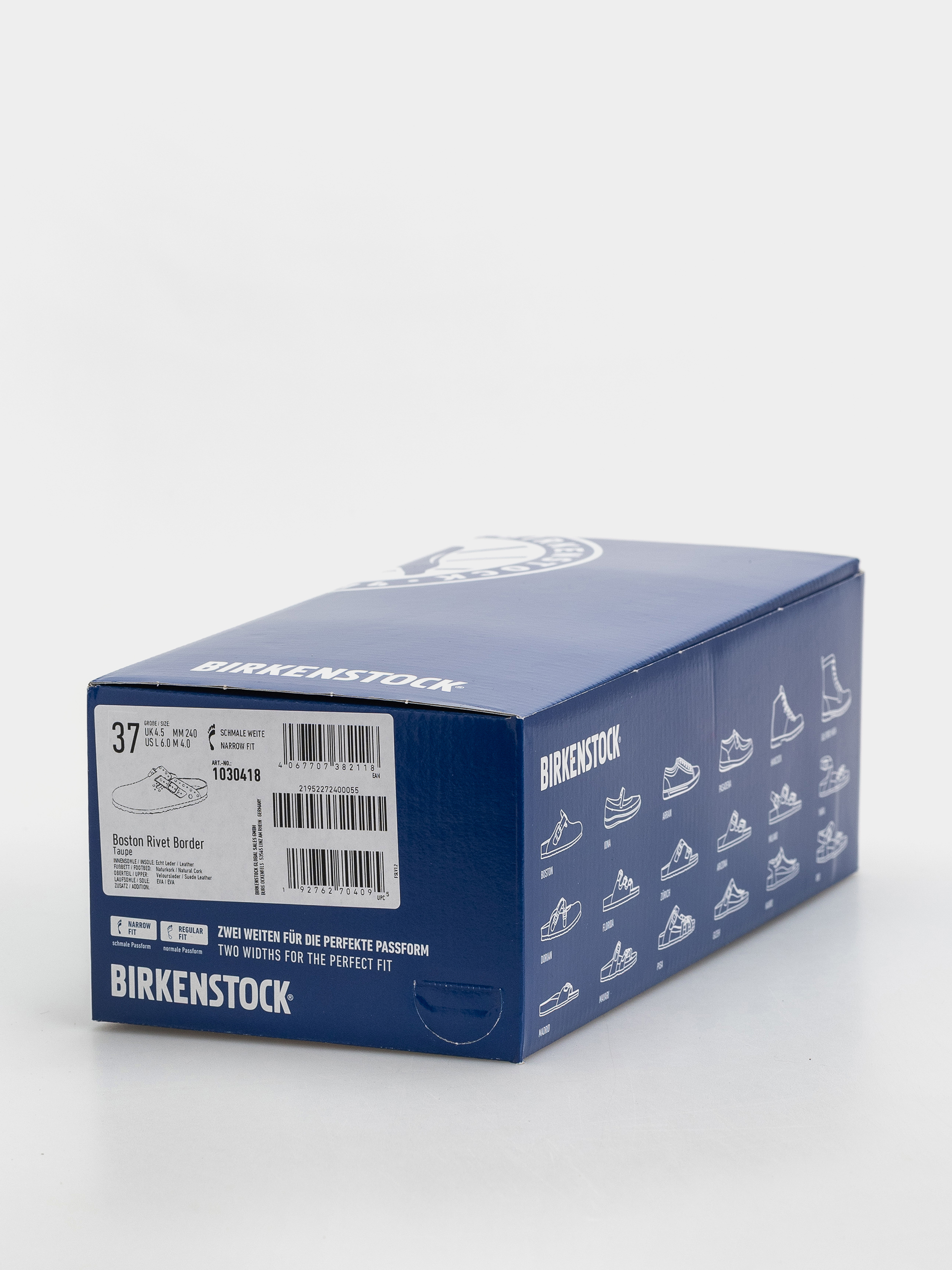 Шльопанці Birkenstock Boston Rivets Suede Leather Narrow Wmn (taupe)