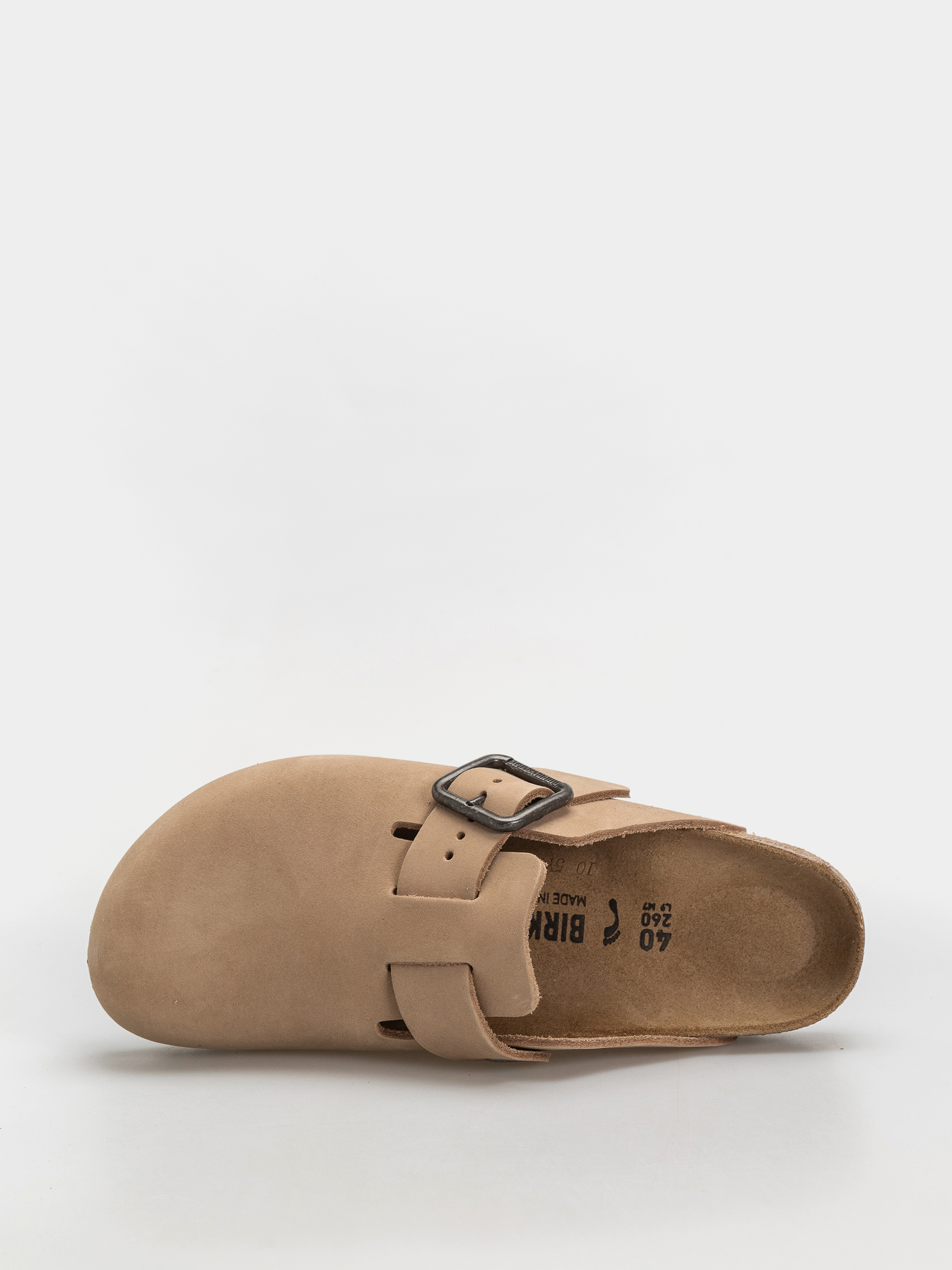 Шльопанці Birkenstock Boston Wire Buckle Nubuck Leather Narrow (sandcastle)