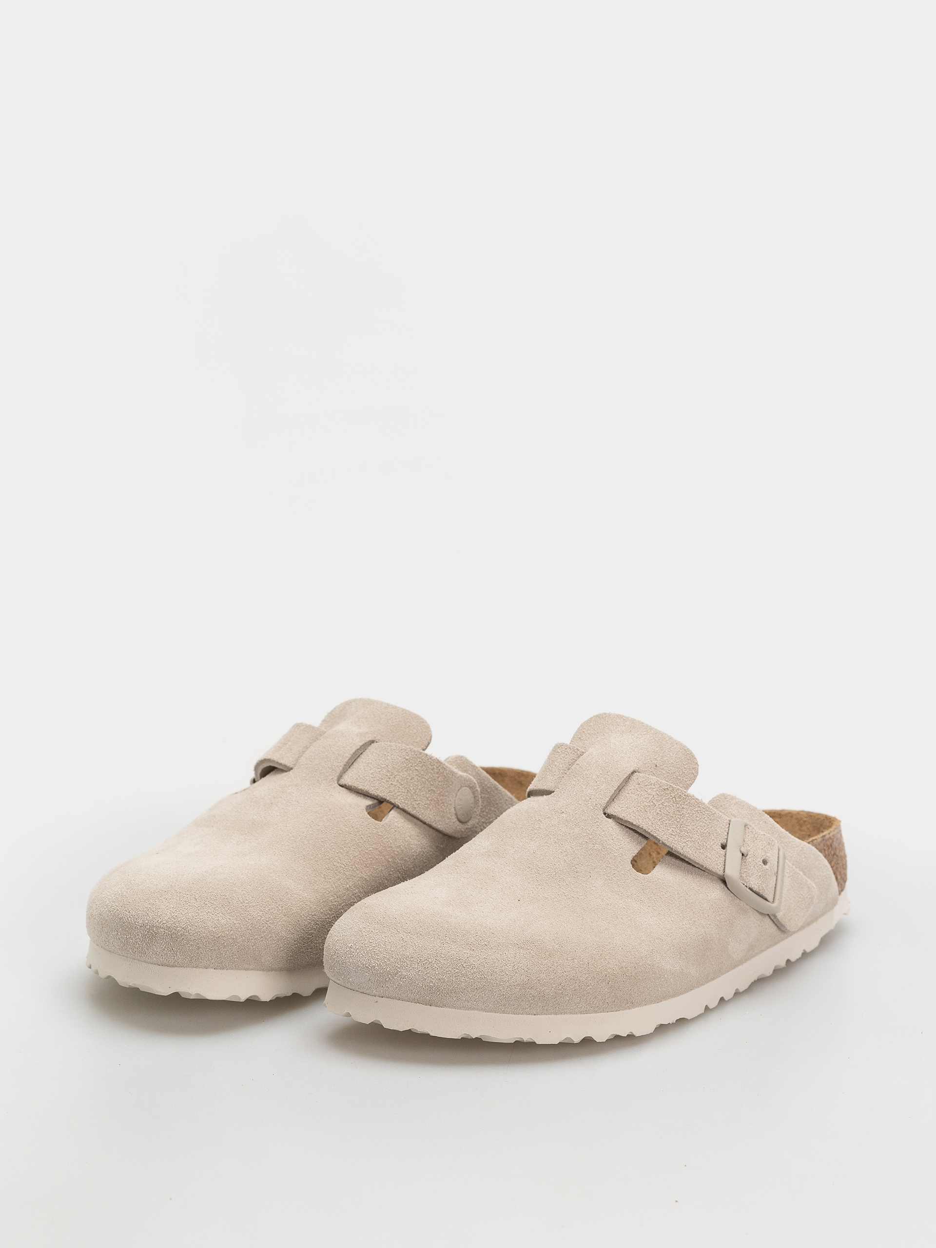 Шльопанці Birkenstock Boston Suede Leather Narrow (oyster)