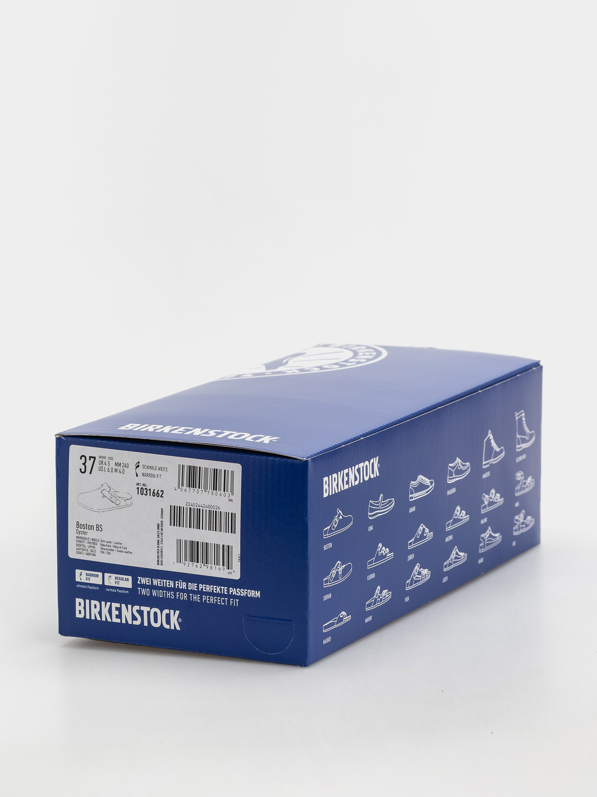 Шльопанці Birkenstock Boston Suede Leather Narrow (oyster)