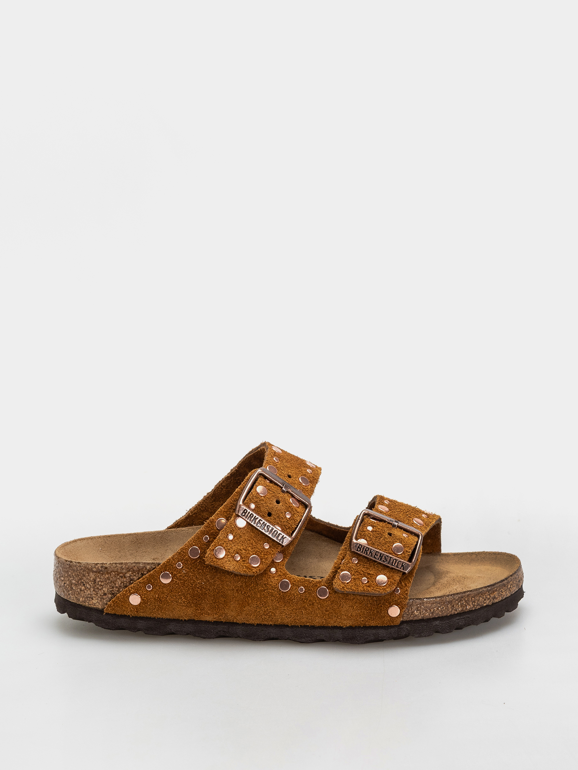 u0428u043bu044cu043eu043fu0430u043du0446u0456 Birkenstock Arizona Rivets Suede Leather Narrow Wmn (mink)