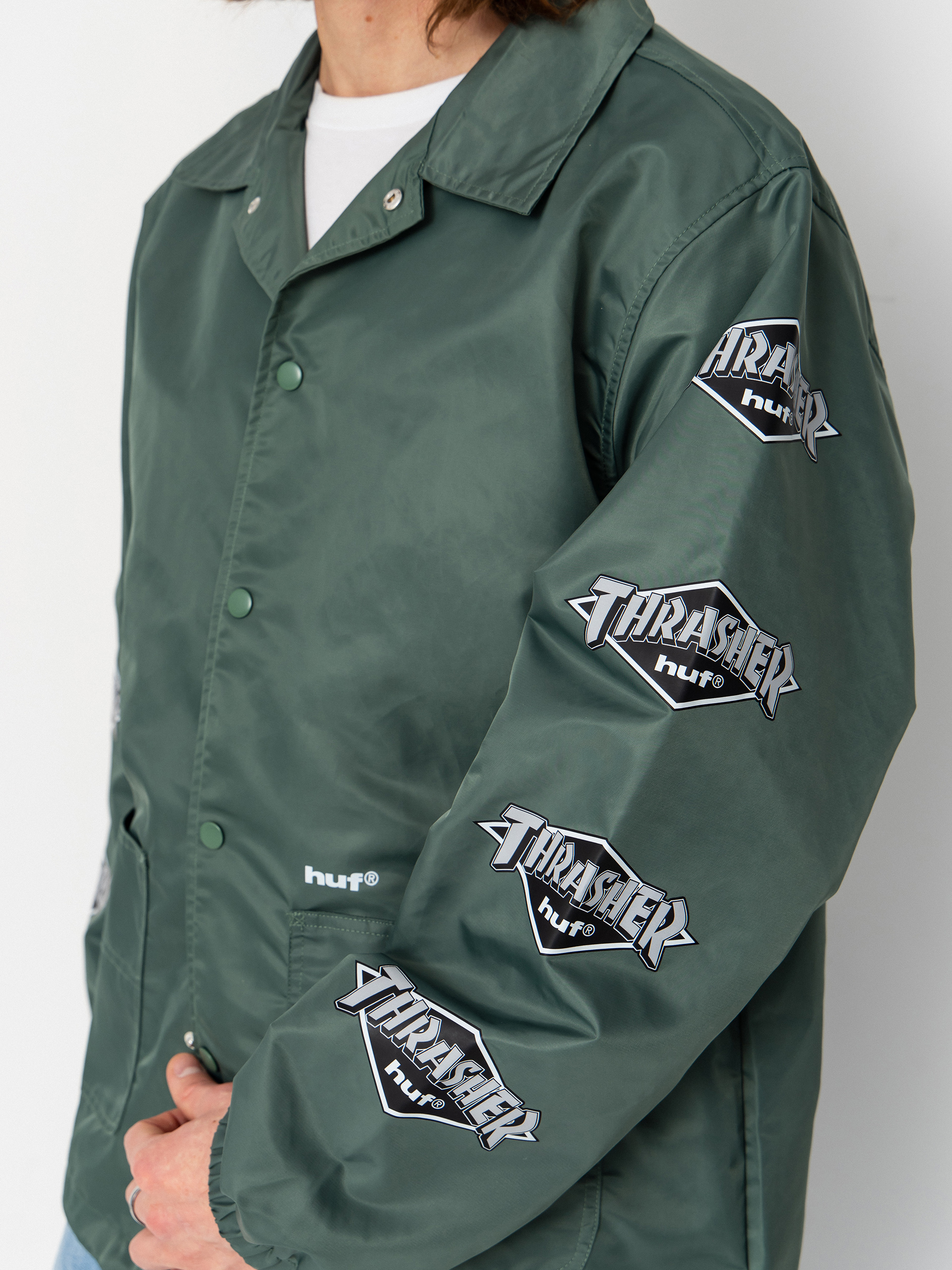 Куртка HUF X Thrasher Logo (forest green)