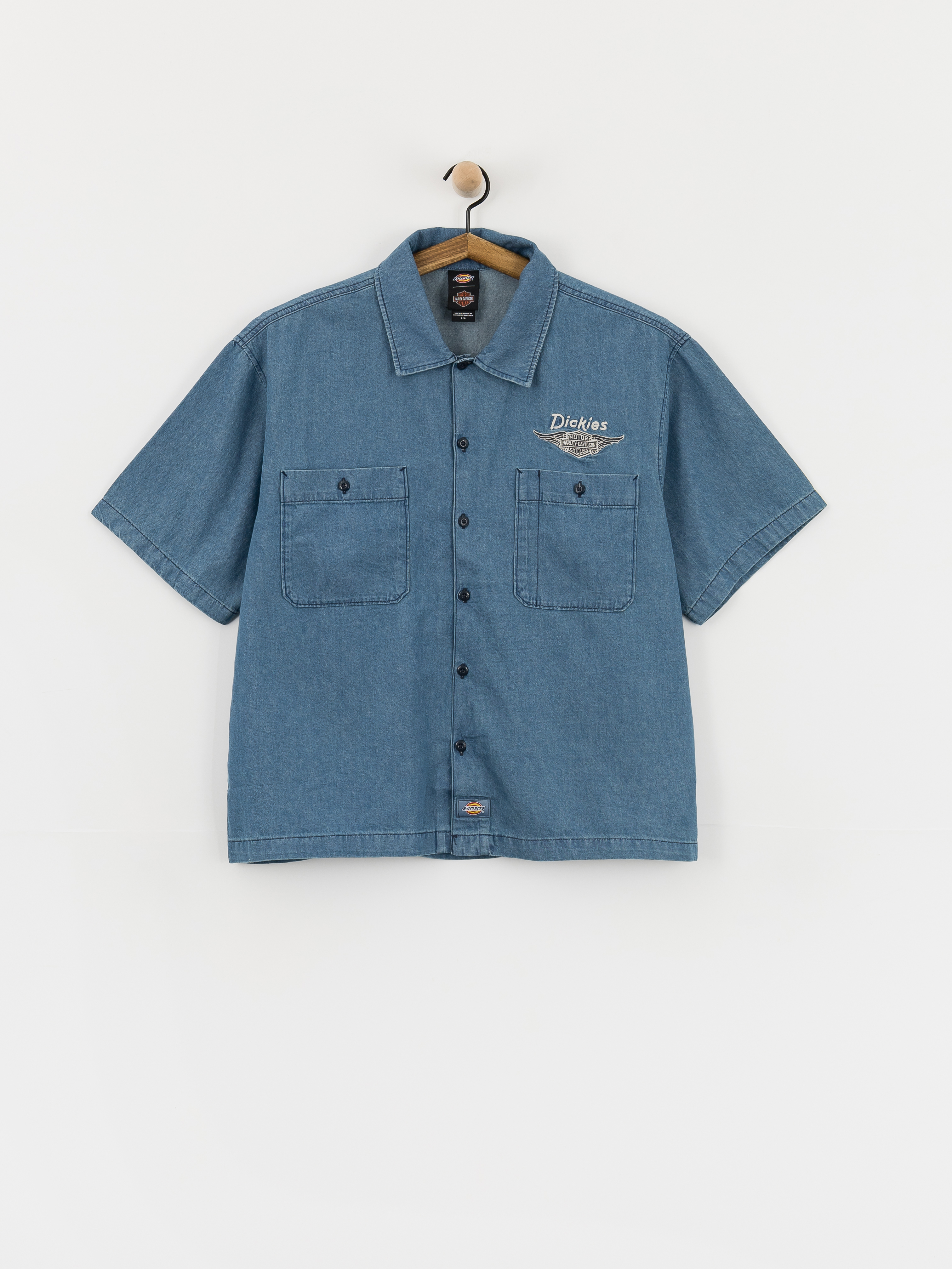 Сорочка Dickies X Harley Davidson Boxy Chambray Work (blue chambray)