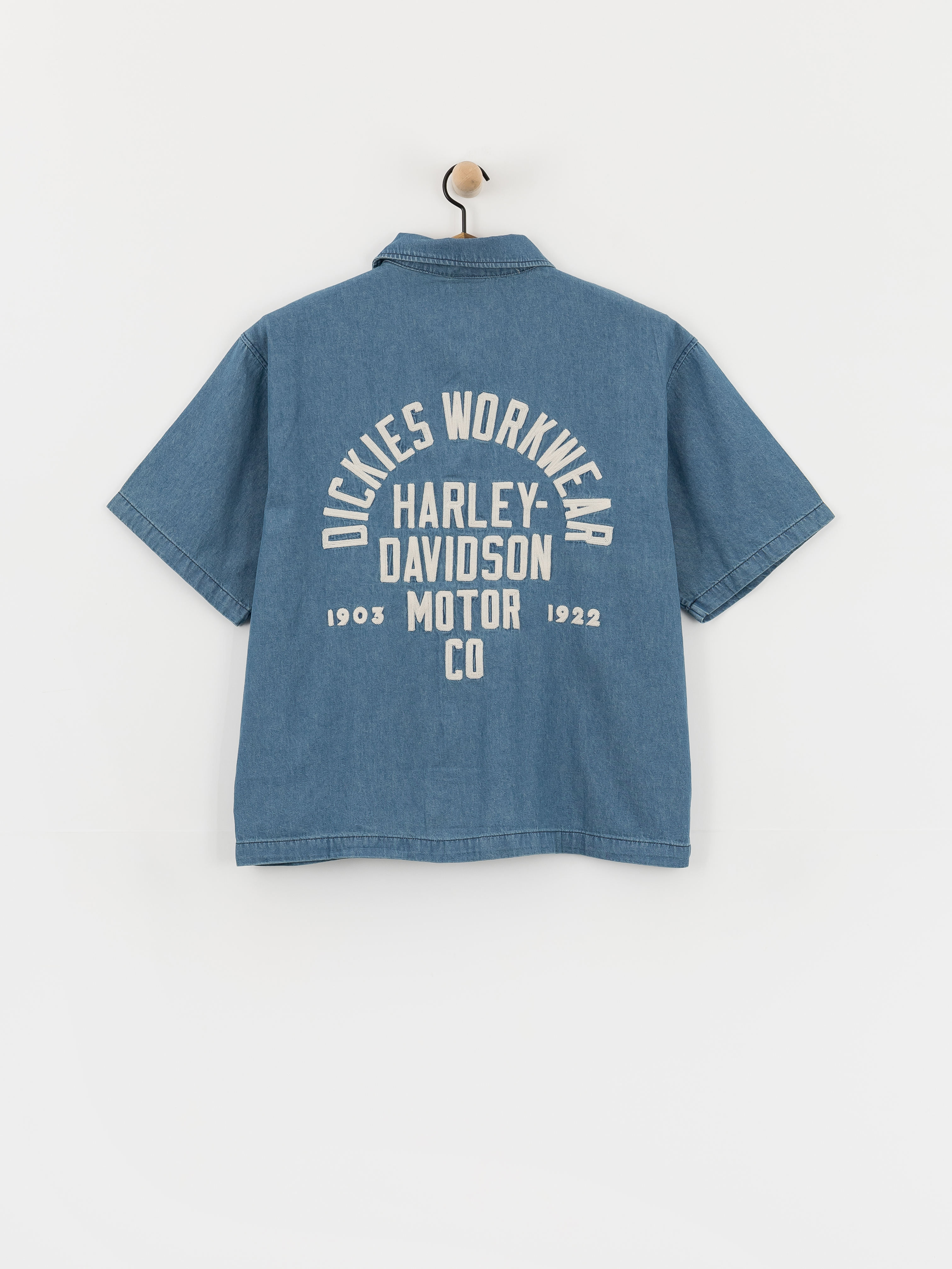 Сорочка Dickies X Harley Davidson Boxy Chambray Work (blue chambray)