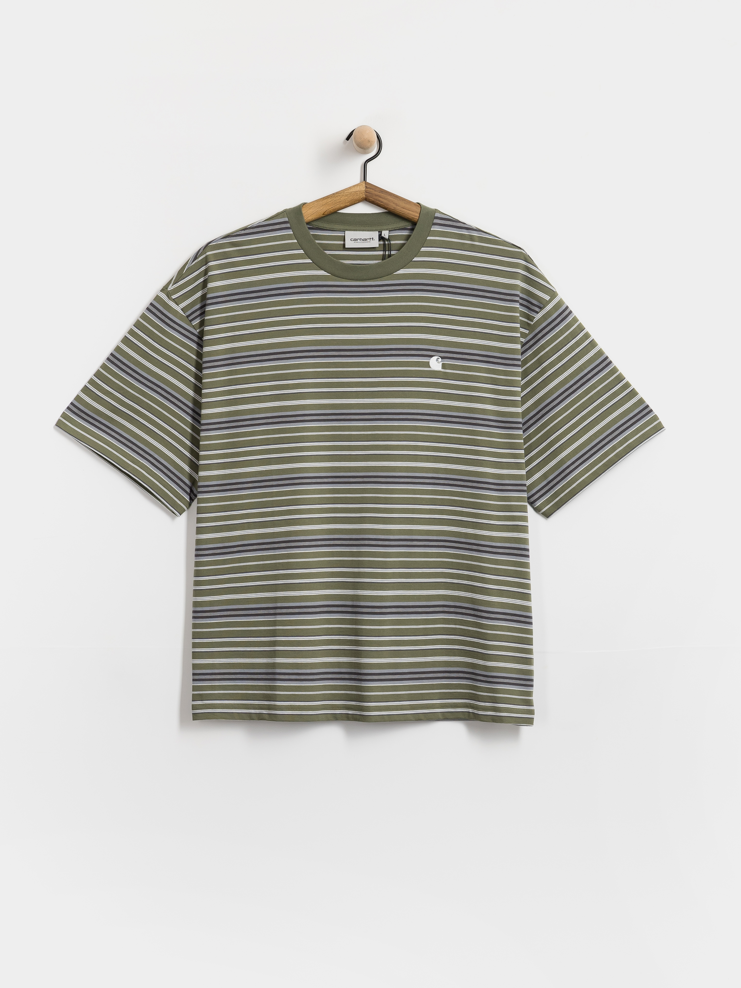 Футболка Carhartt WIP Zane (zane stripe/dollar green)