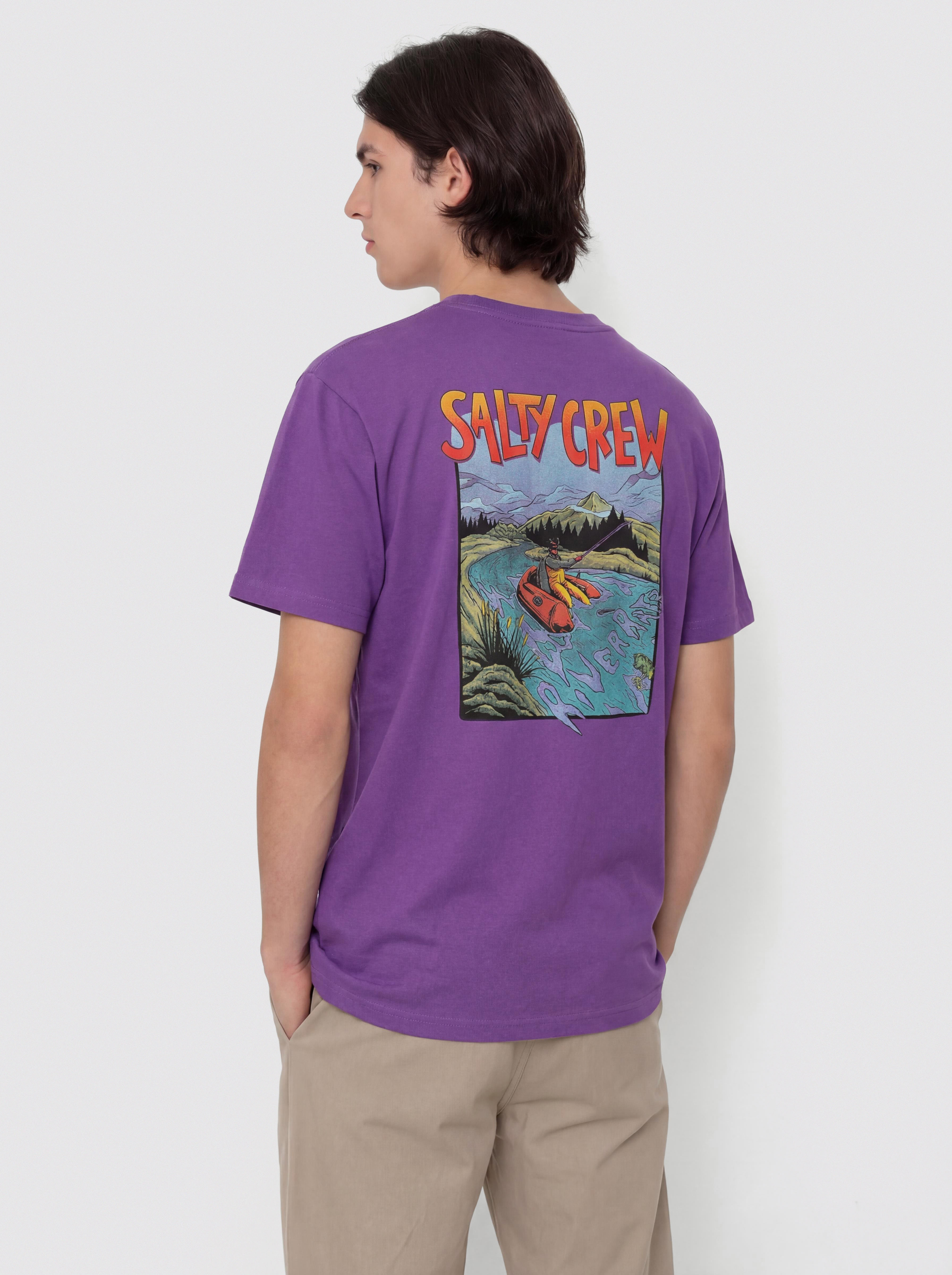 Футболка Salty Crew River Rats (purple heart)