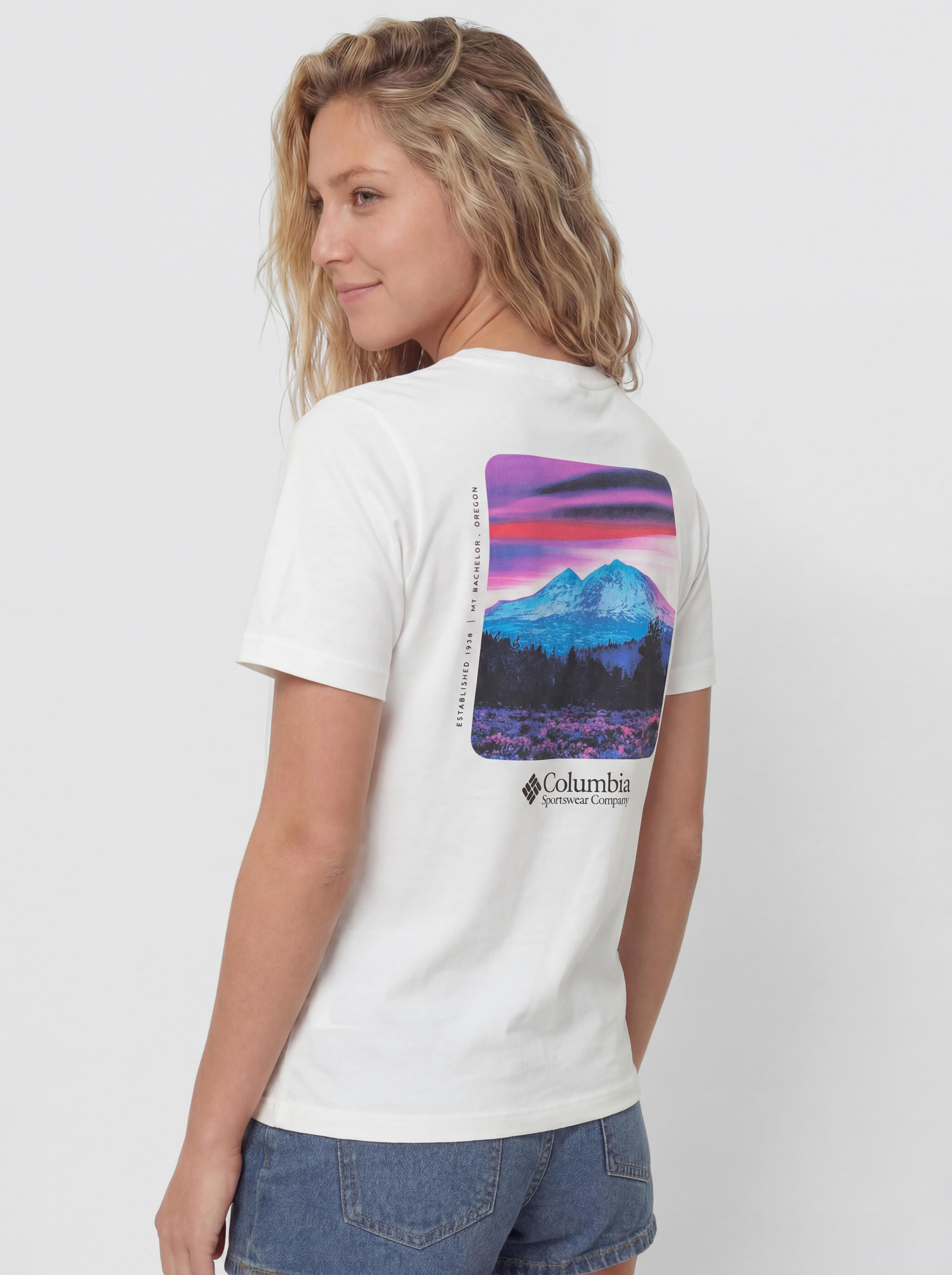 Футболка Columbia CSC Heavyweight Graphic Wmn (white/hoodscape)