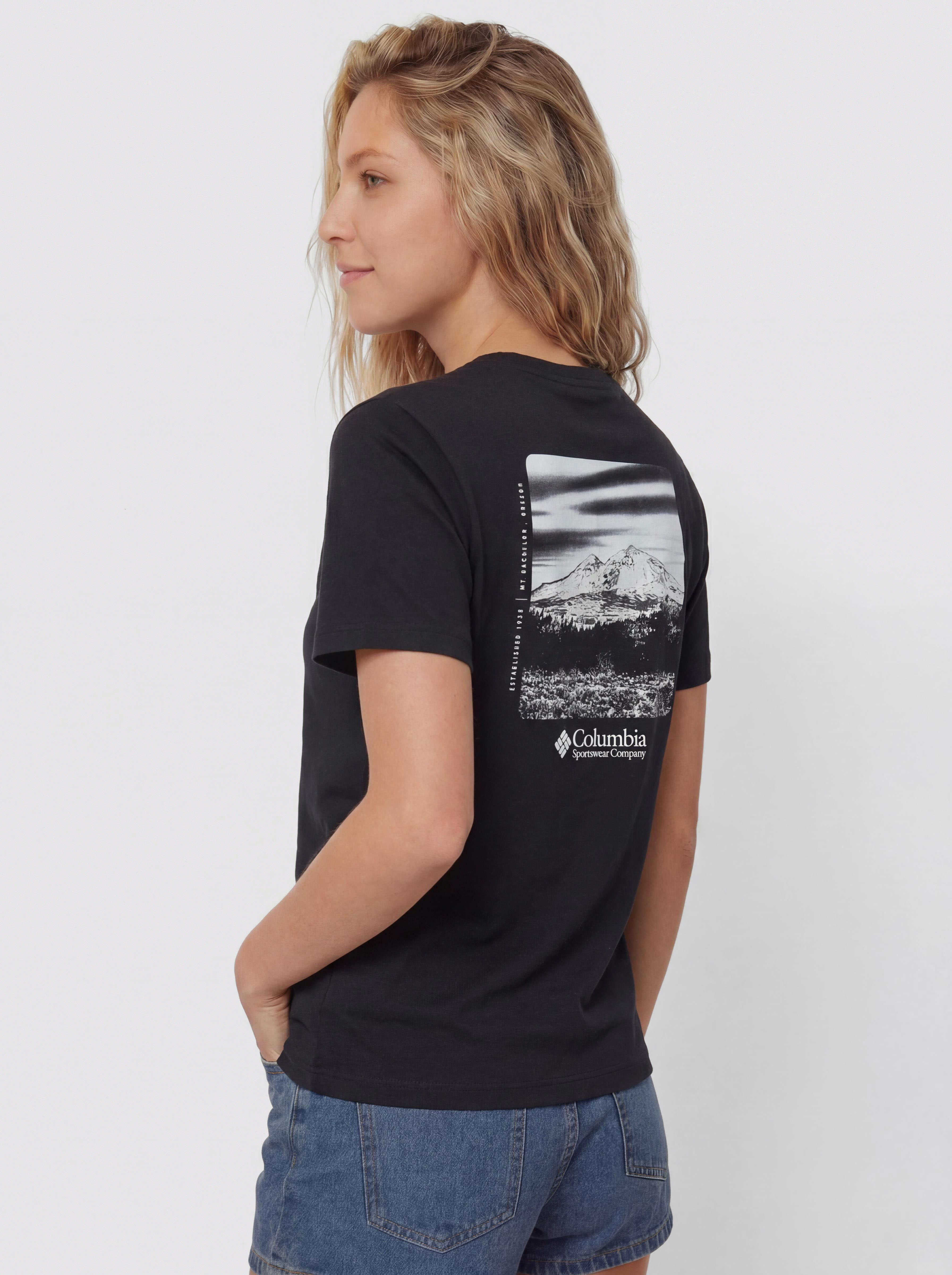 Футболка Columbia CSC Heavyweight Graphic Wmn (black/hoodscape)