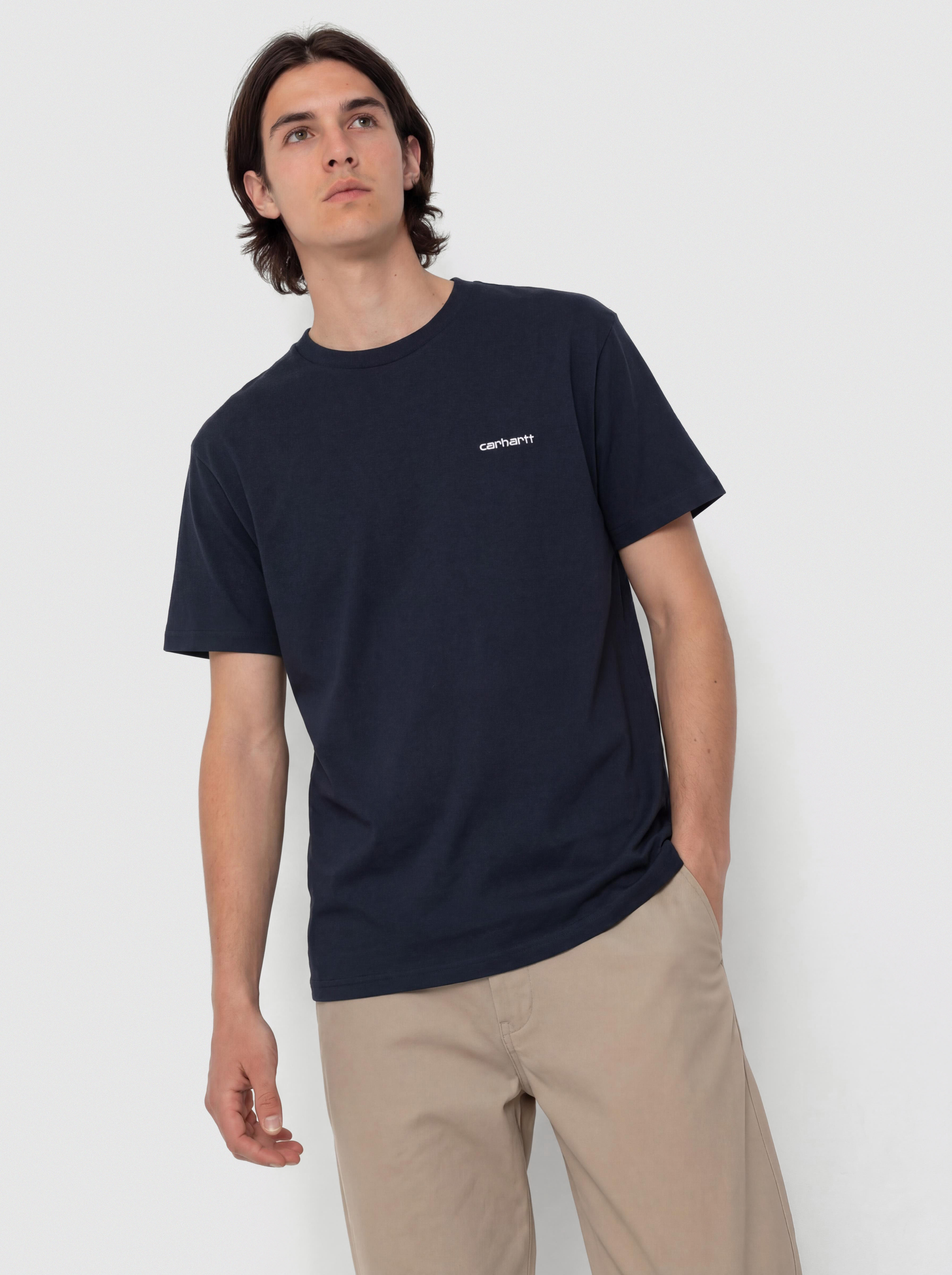 Футболка Carhartt WIP Script Embroidery (deep night/white)