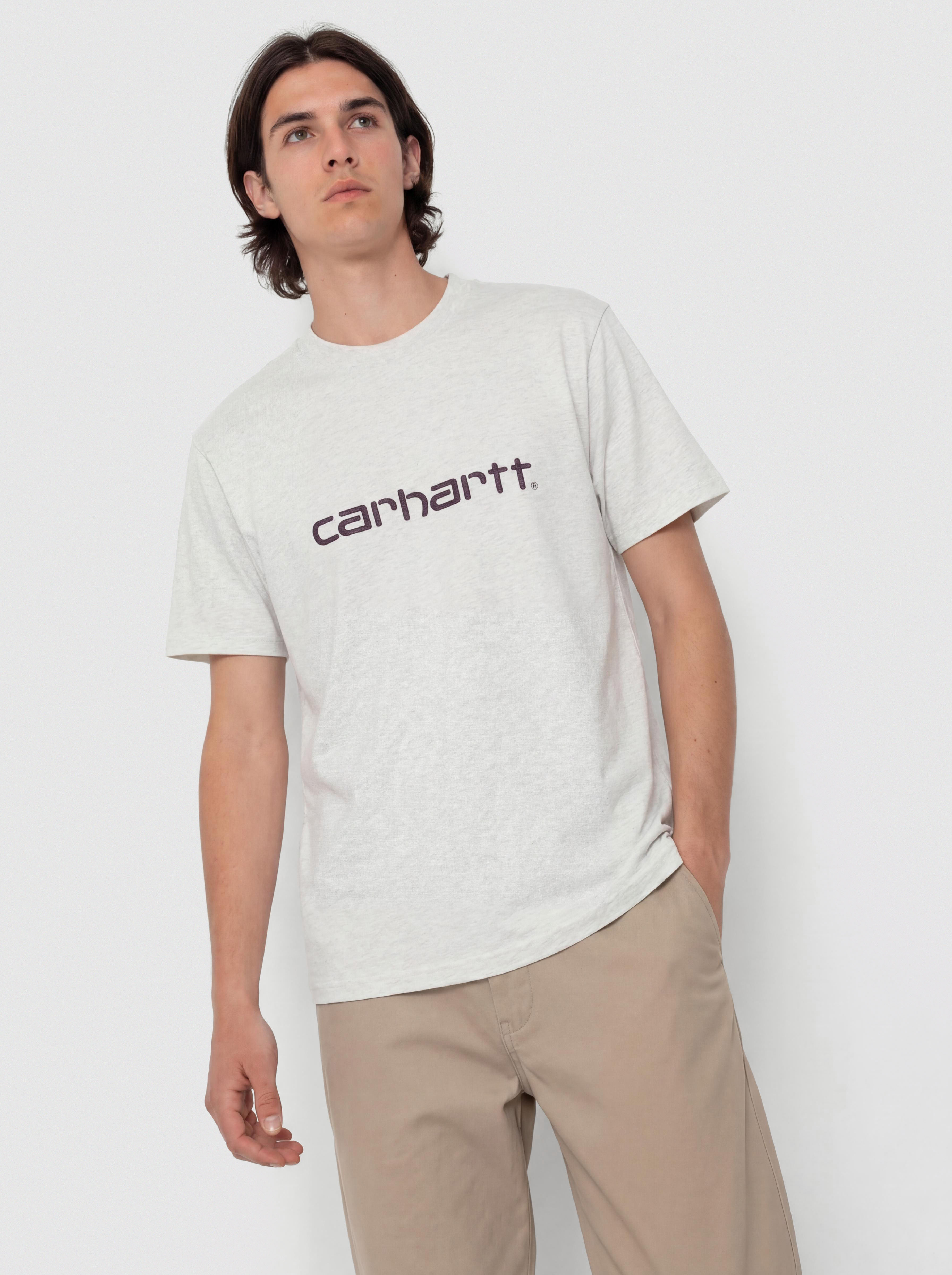 Футболка Carhartt WIP Script (ash heather/cozy purple)