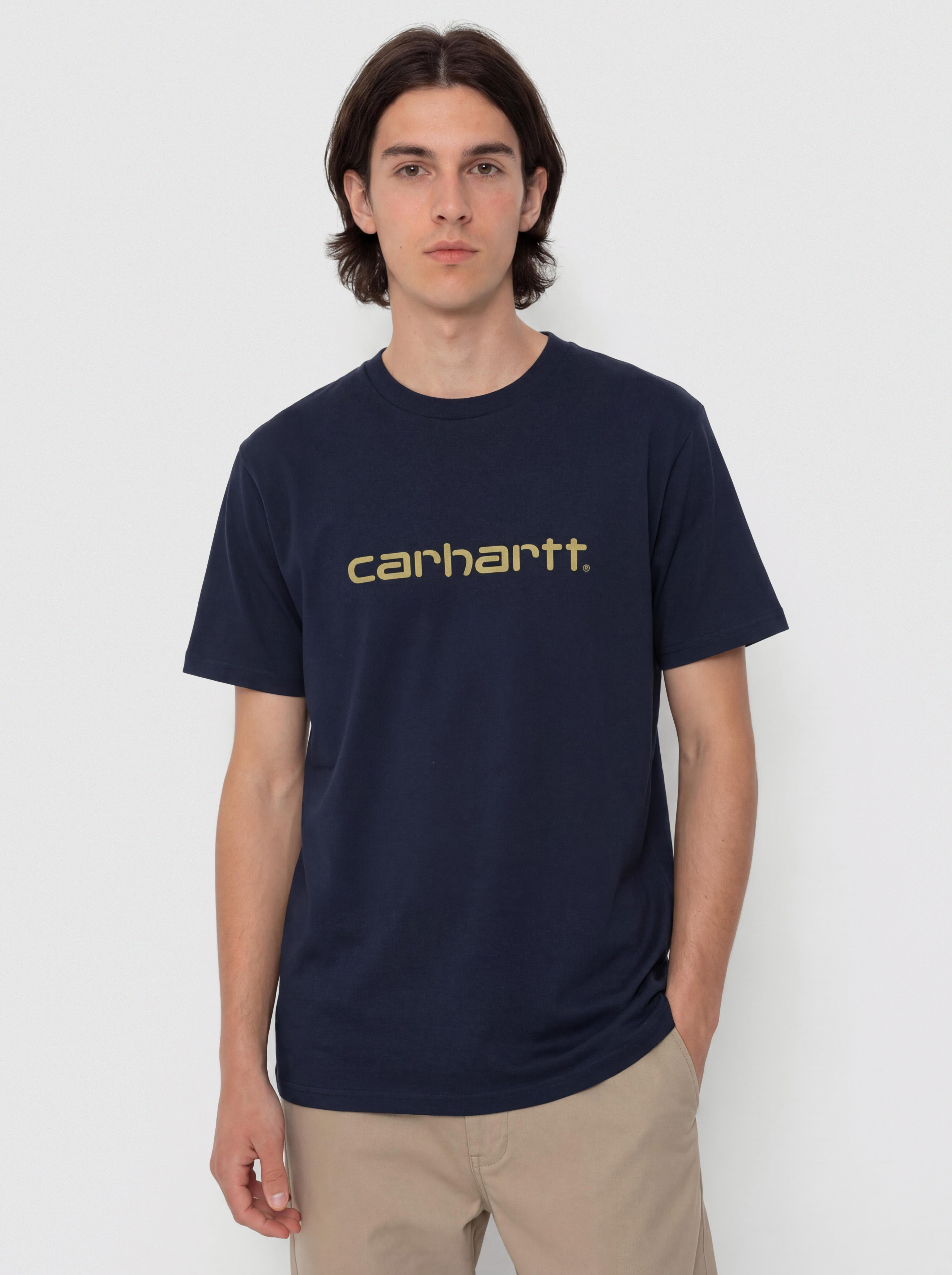 Футболка Carhartt WIP Script (deep night/gentle green)