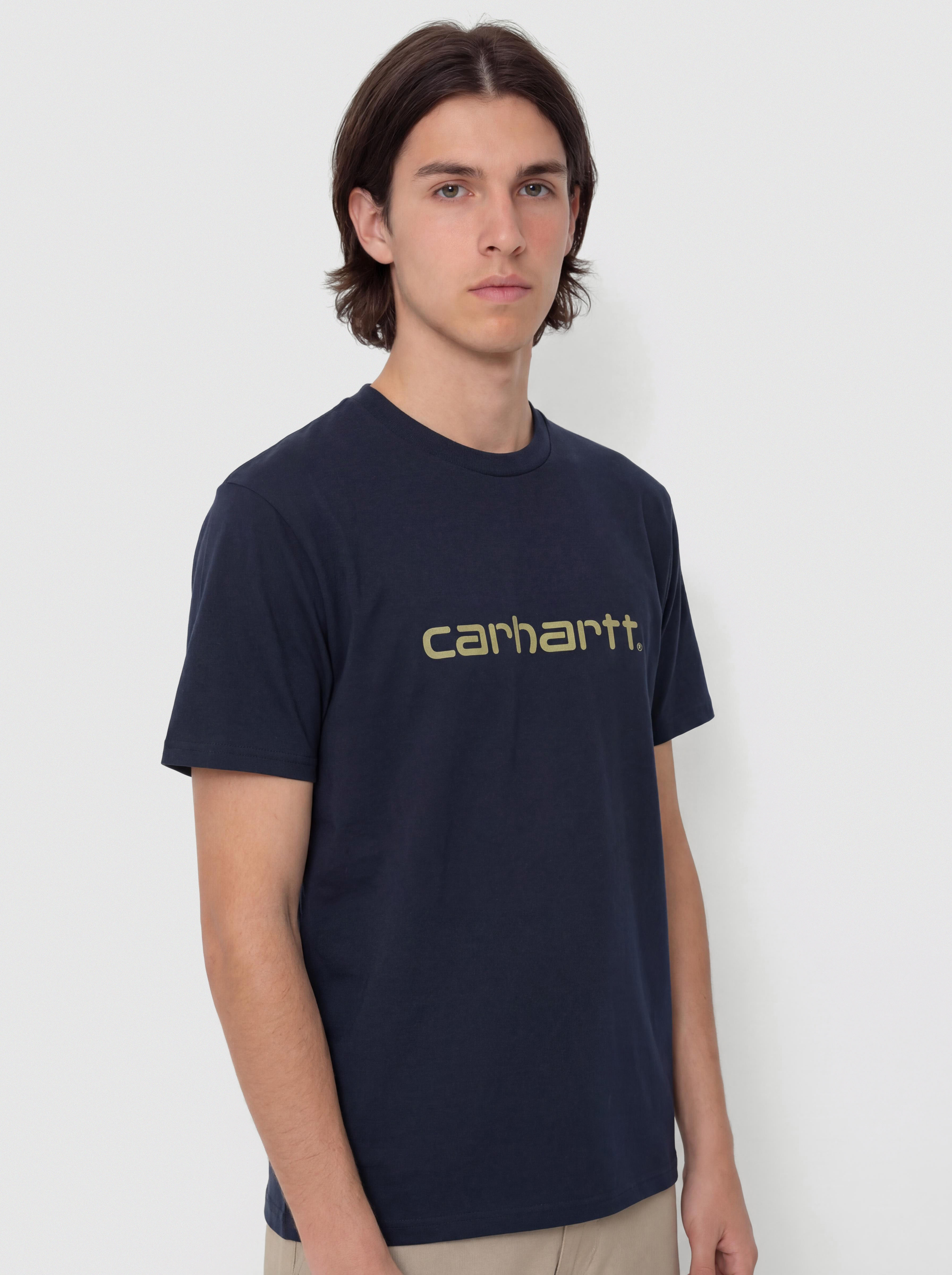 Футболка Carhartt WIP Script (deep night/gentle green)