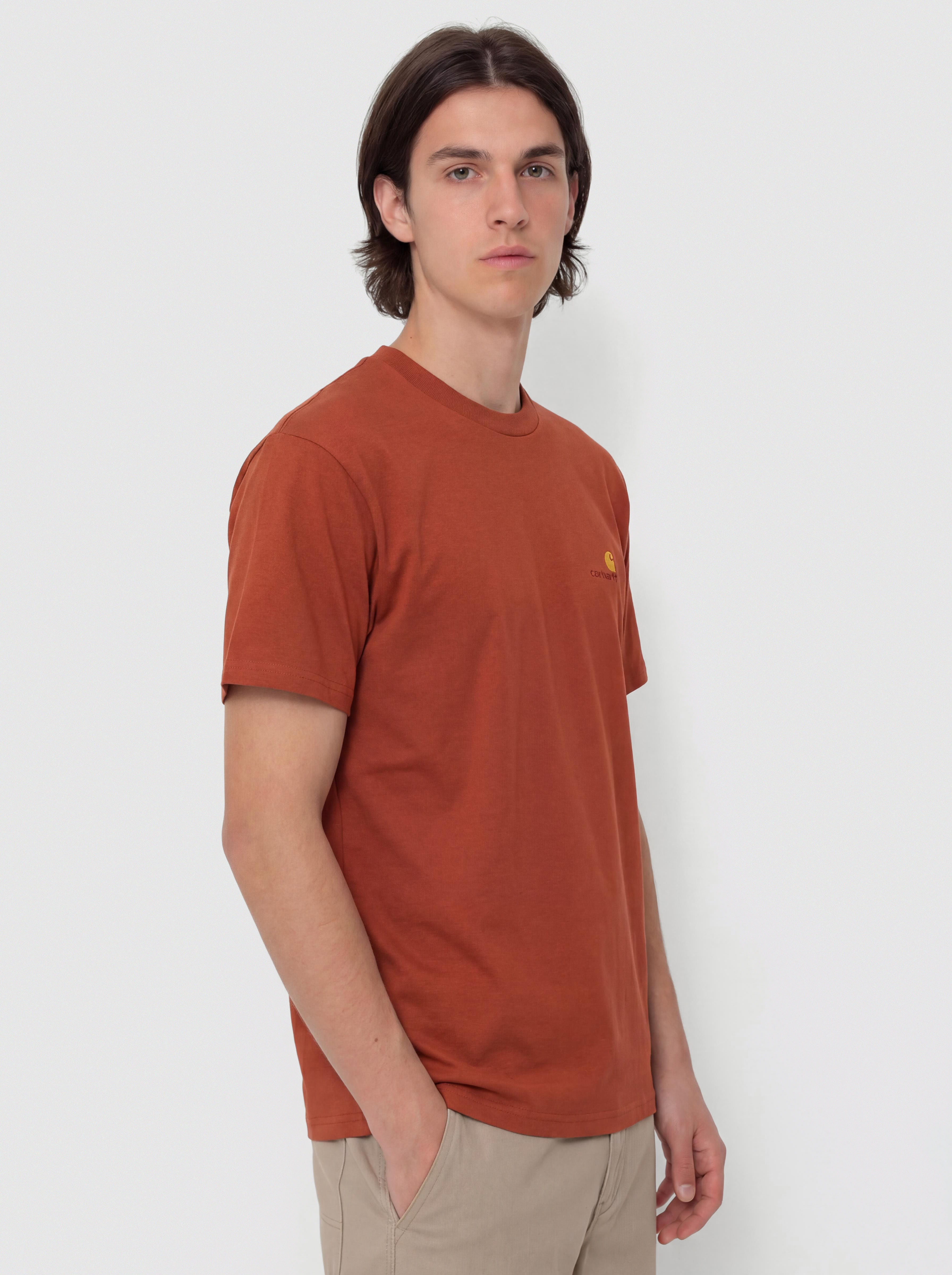 Футболка Carhartt WIP American Script (oxide red)