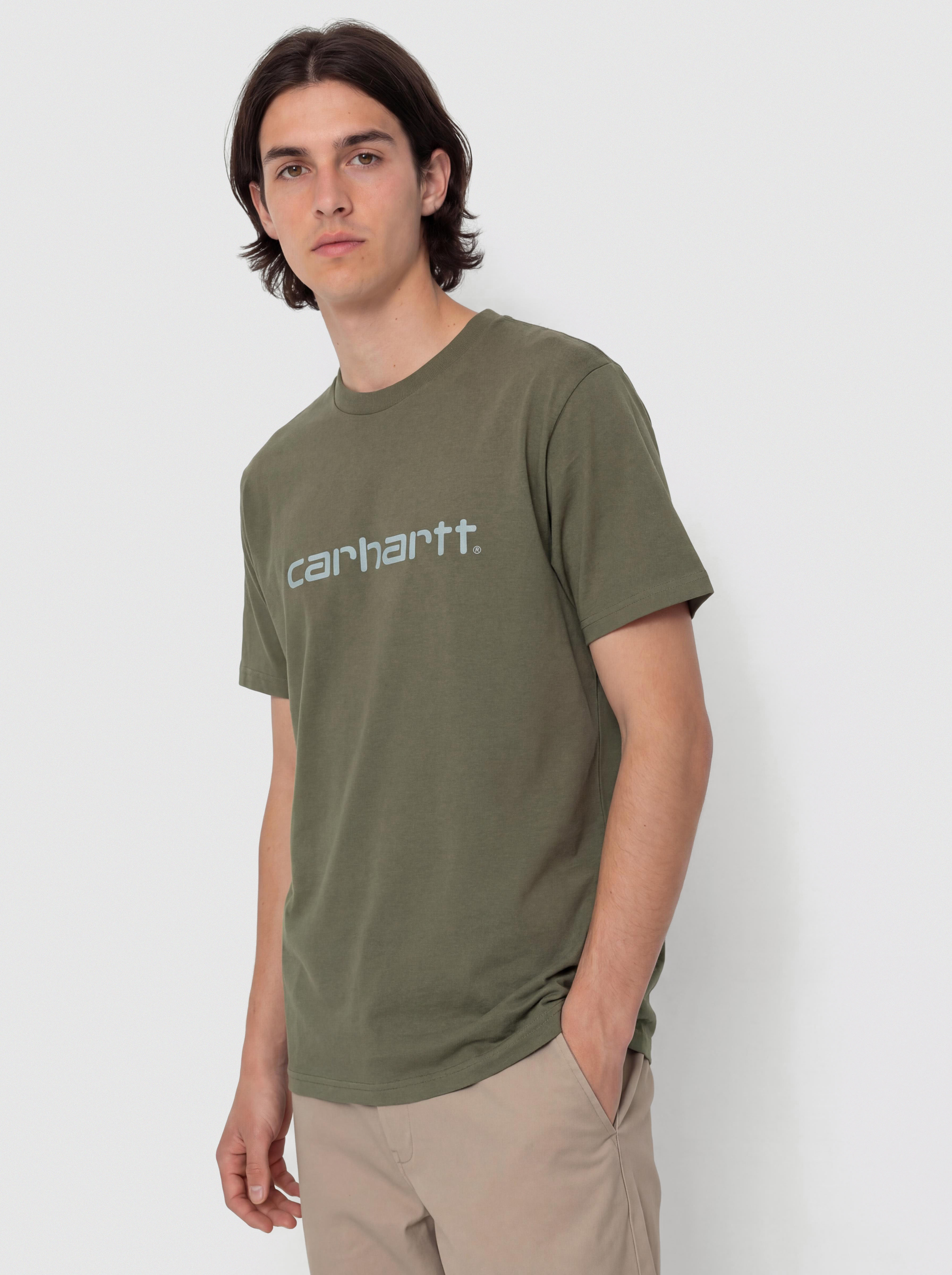 Футболка Carhartt WIP Script (leaf/tourmaline)
