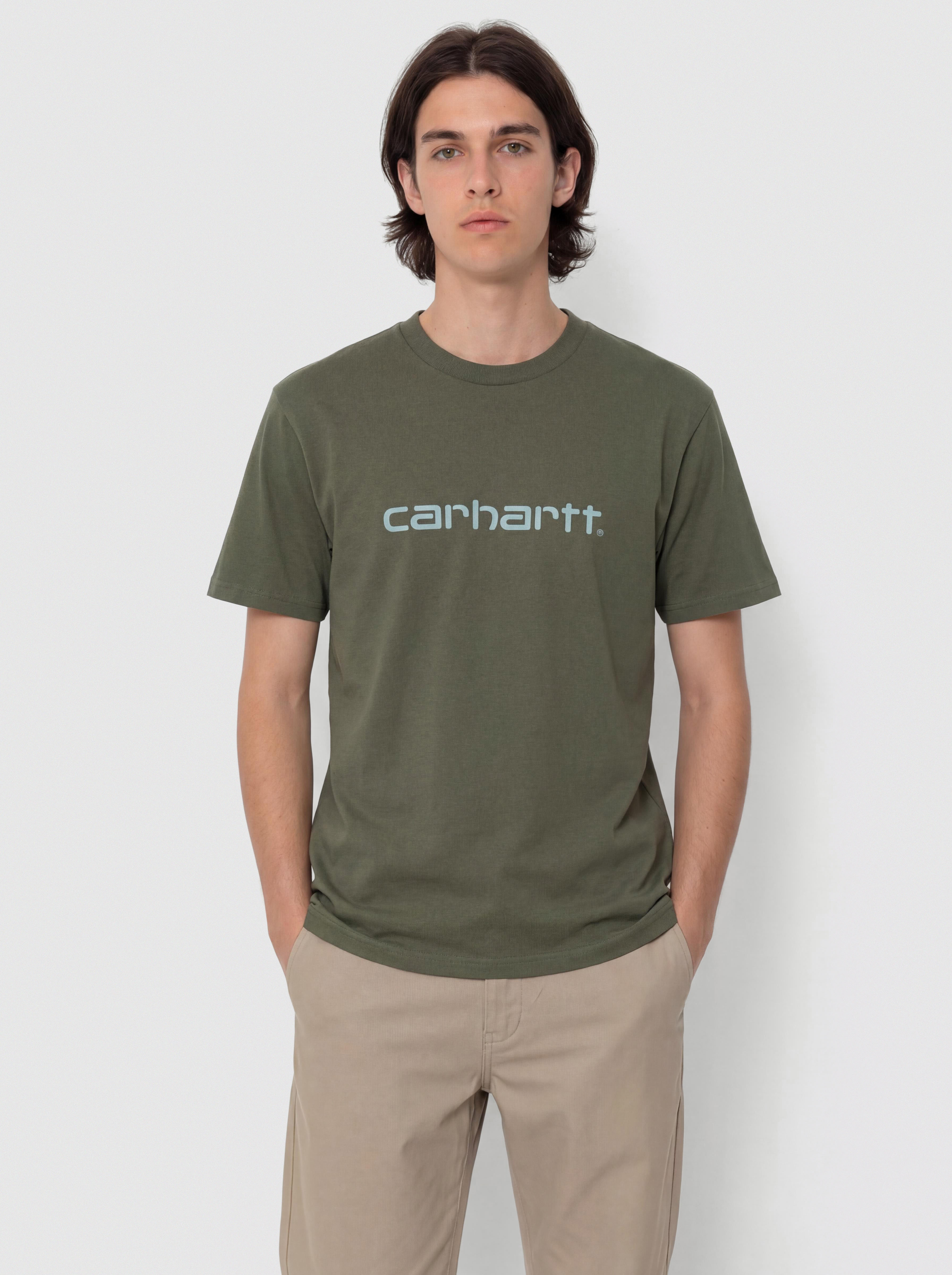 Футболка Carhartt WIP Script (leaf/tourmaline)