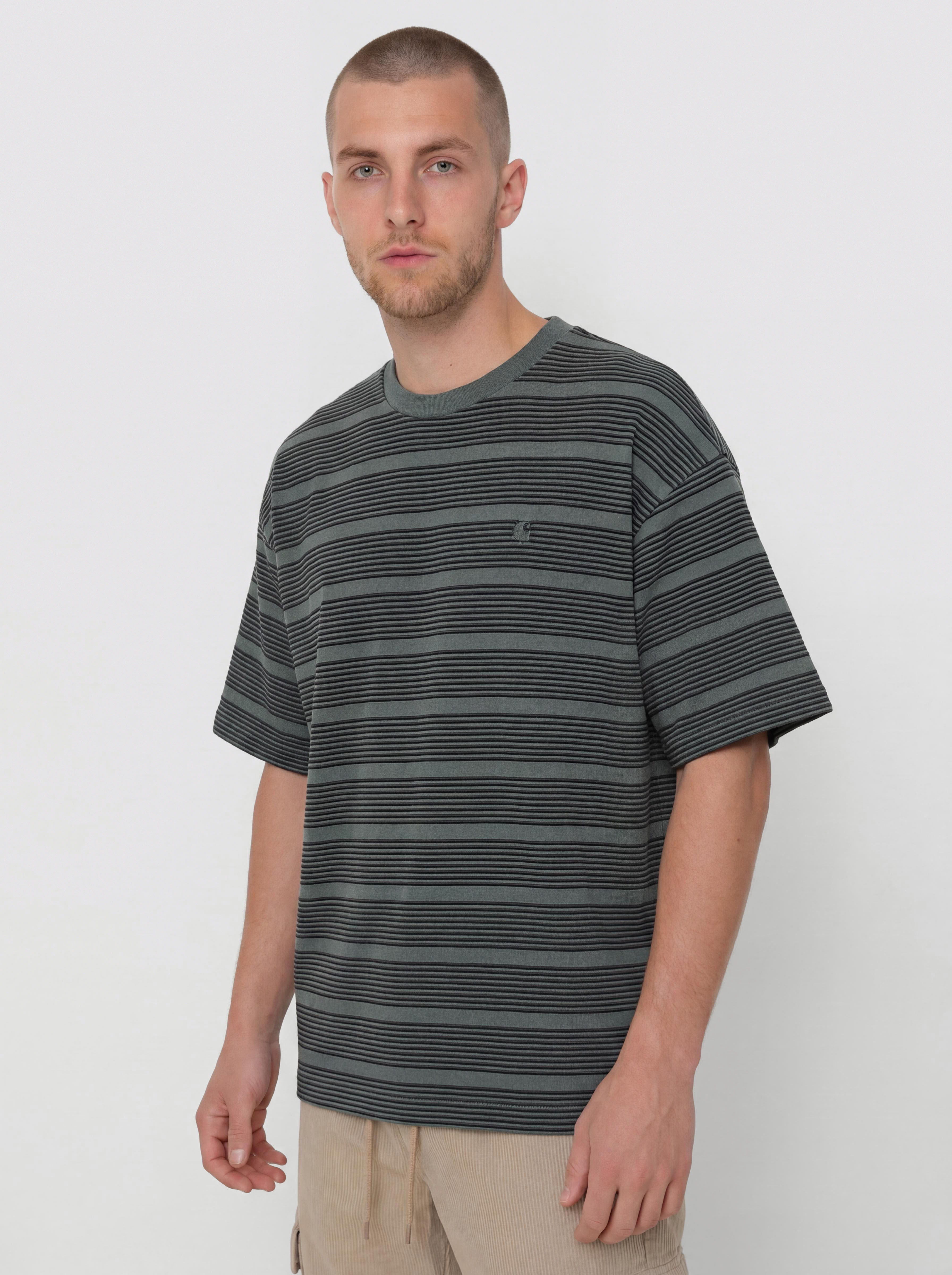 Футболка Carhartt WIP Hanson (hanson stripe/kale green)