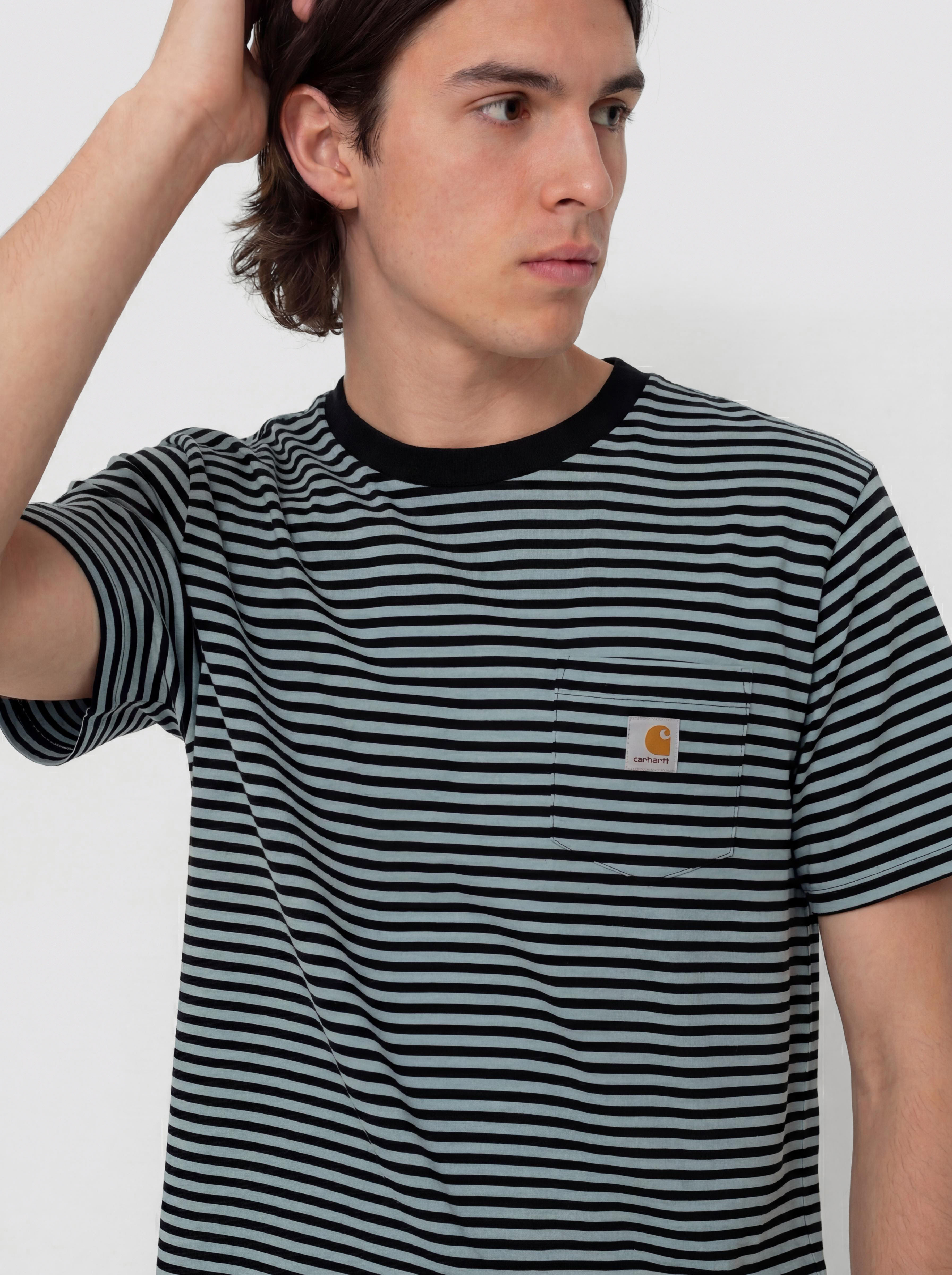 Футболка Carhartt WIP Verner Pocket (verner stripe/black/citadel)