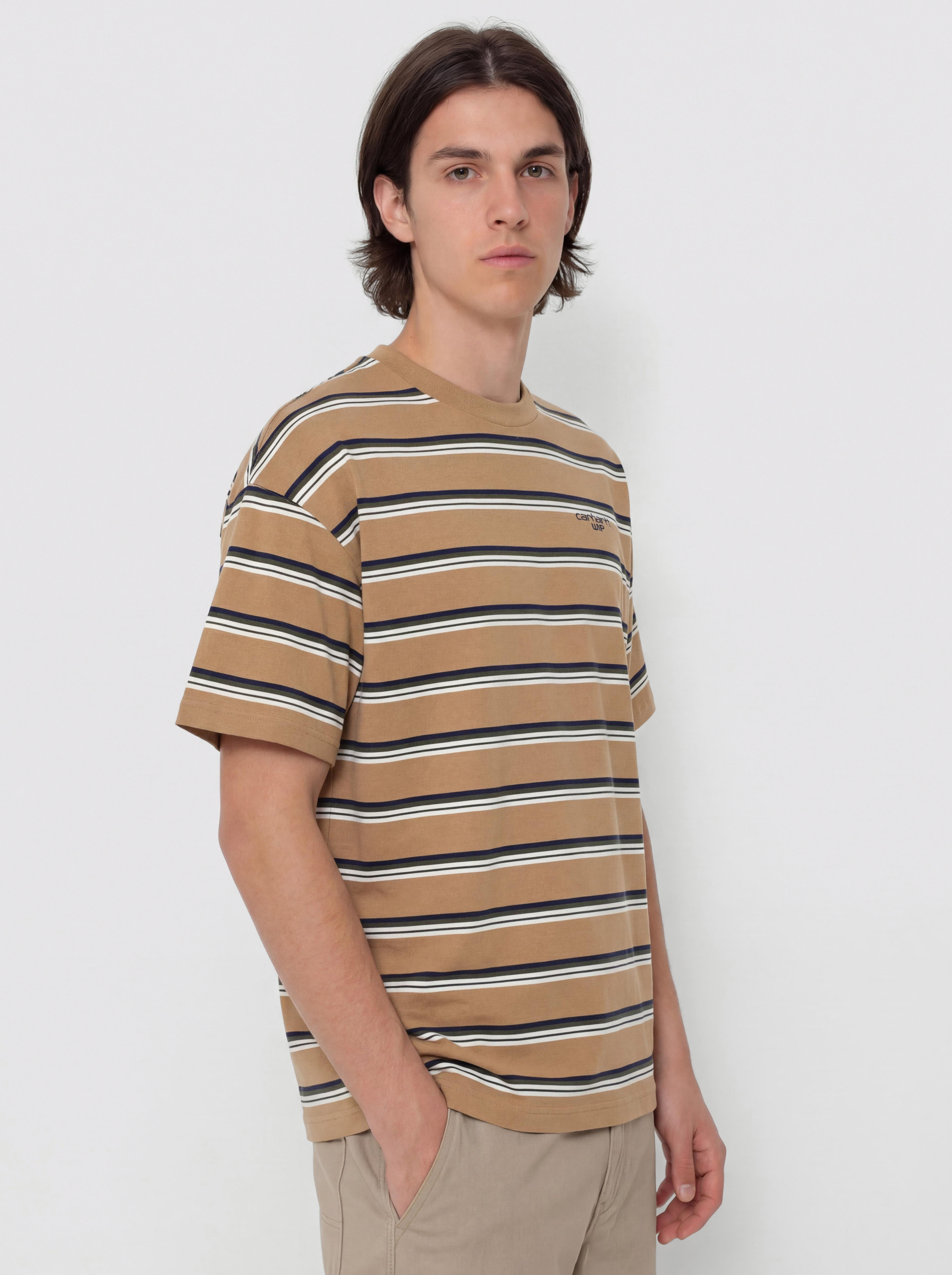 Футболка Carhartt WIP Holm (holm stripe/peanut)