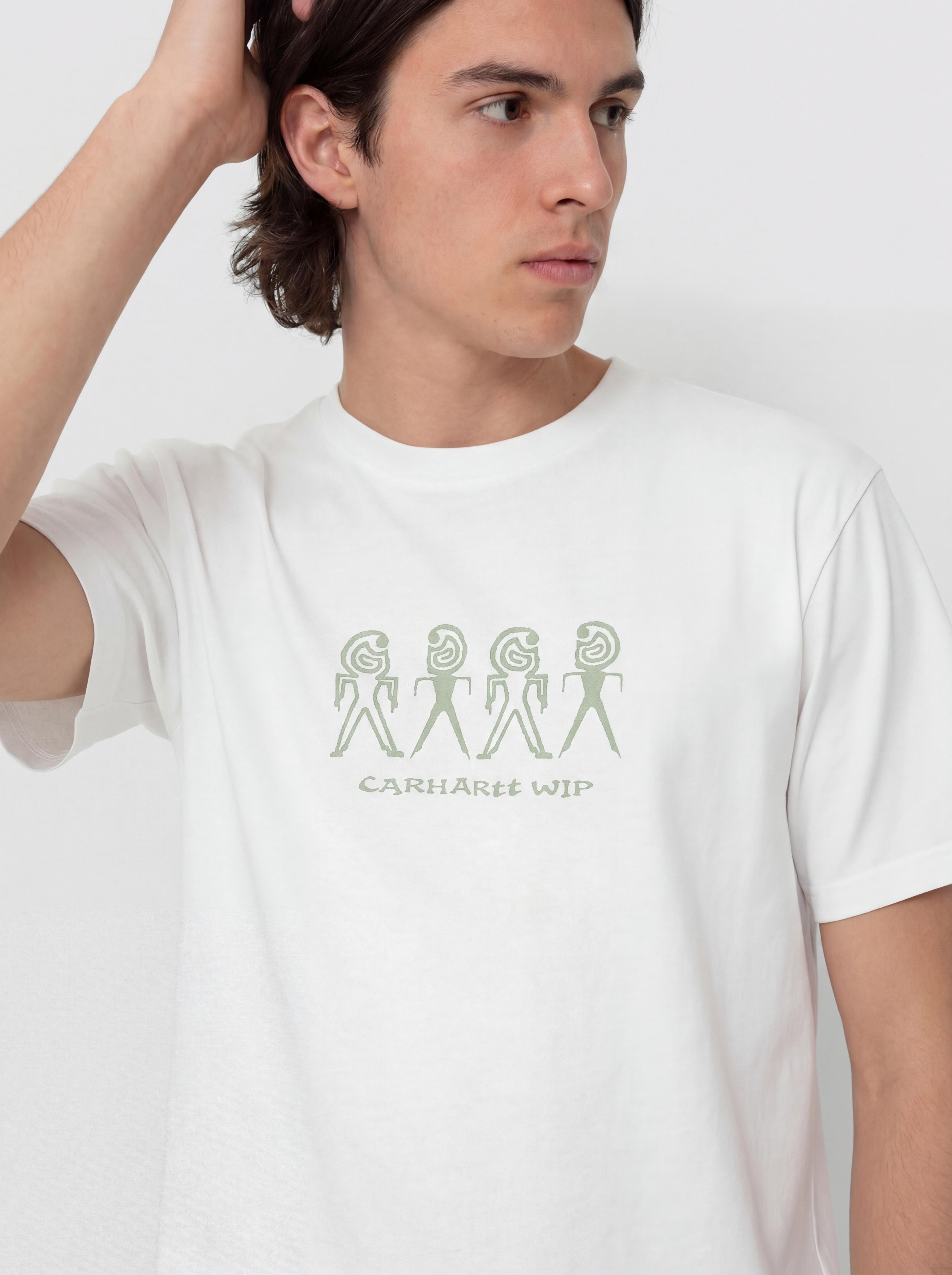 Футболка Carhartt WIP Terrestrial (white/pale olive/pigment garment dyed)