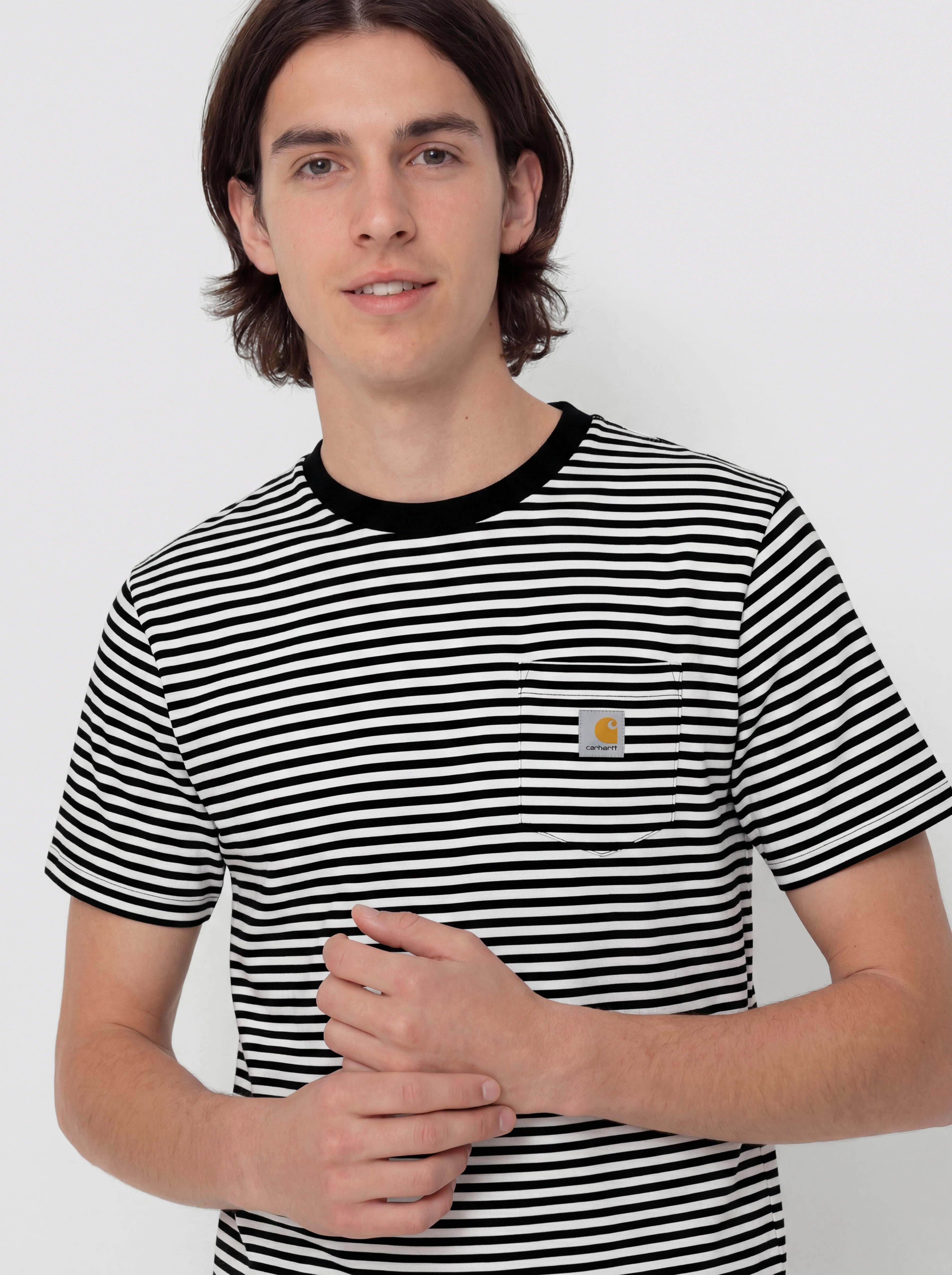 Футболка Carhartt WIP Verner Pocket (verner stripe/black/wax)