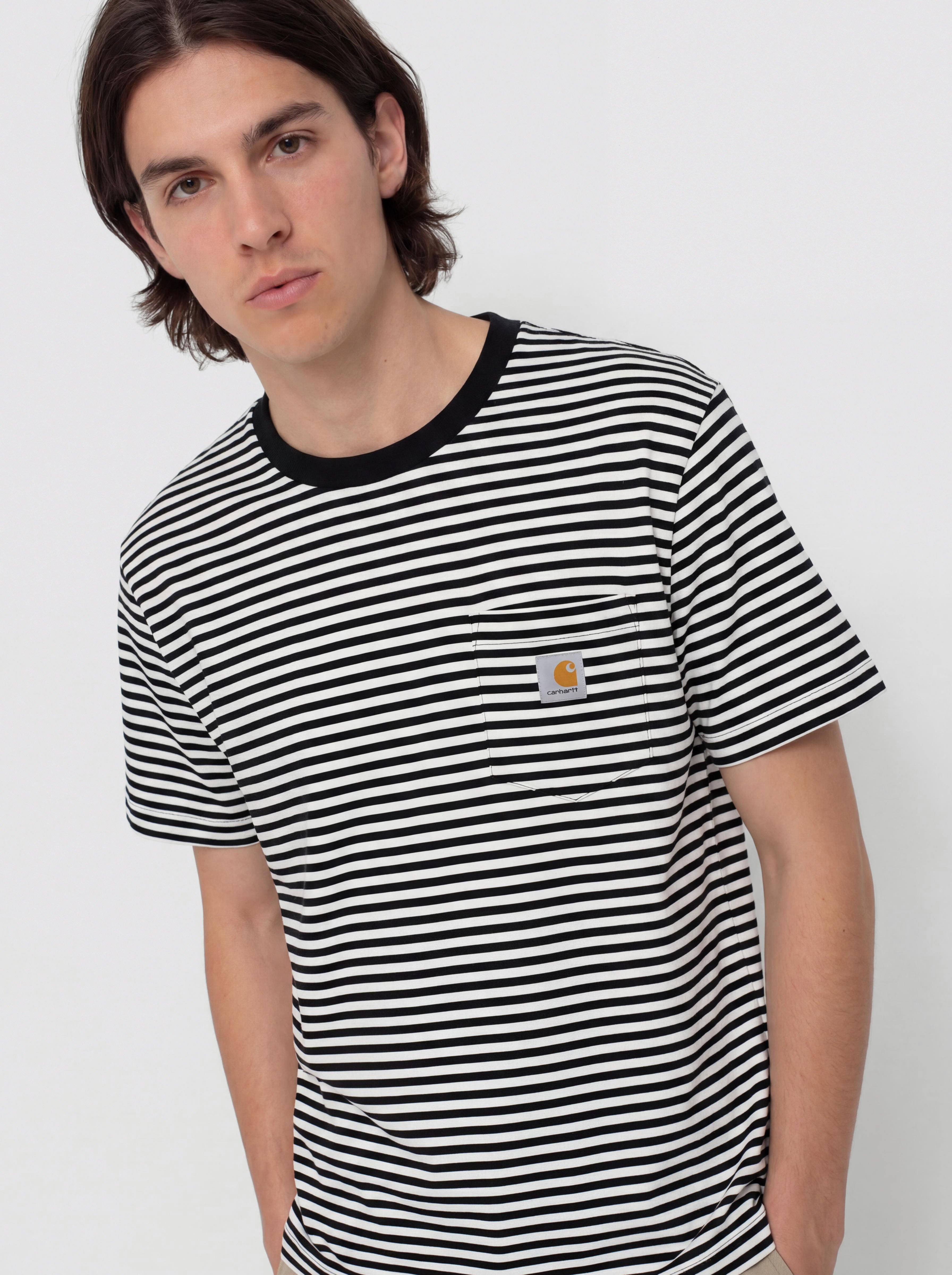 Футболка Carhartt WIP Verner Pocket (verner stripe/black/wax)