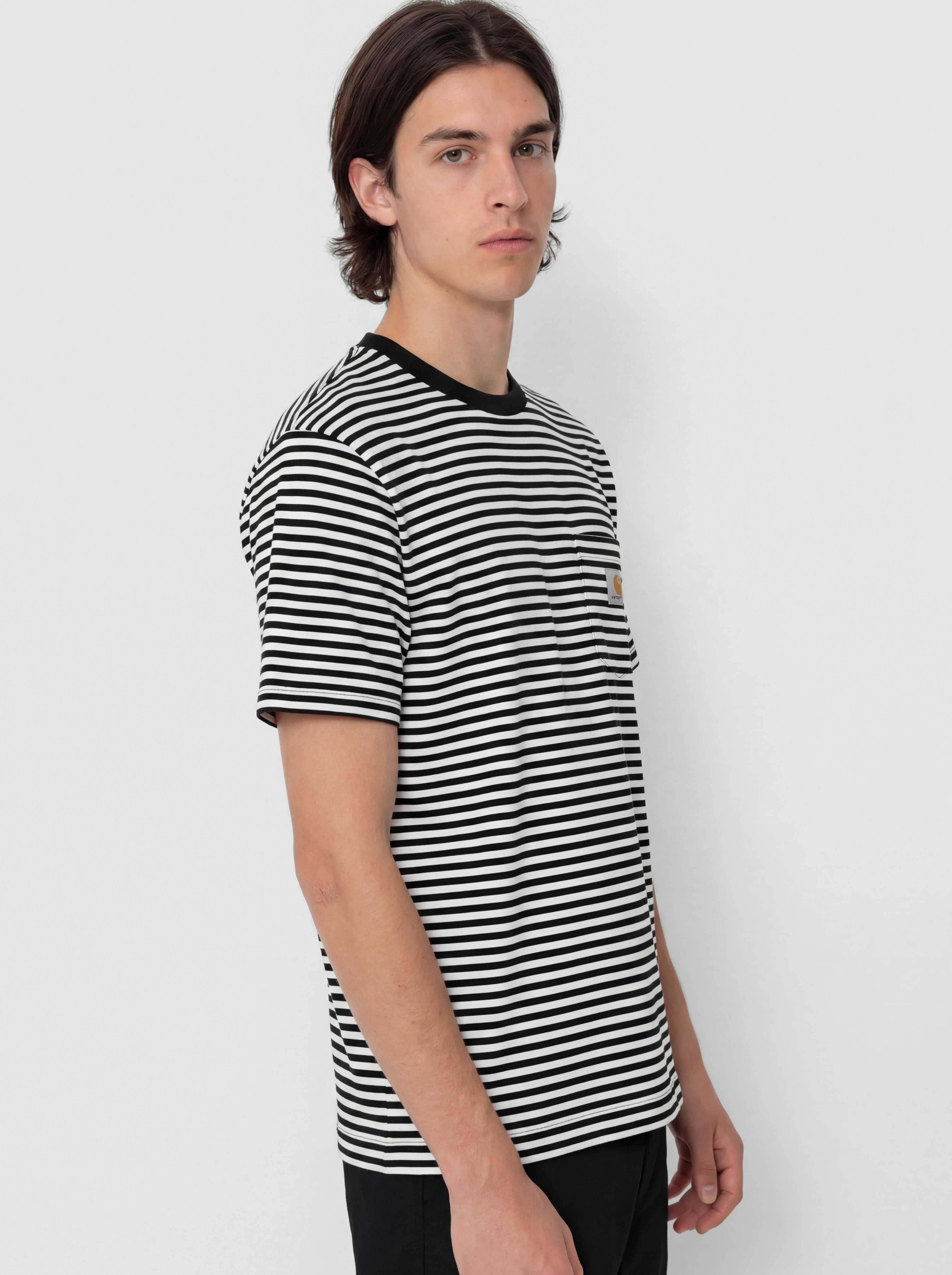 Футболка Carhartt WIP Verner Pocket (verner stripe/black/wax)