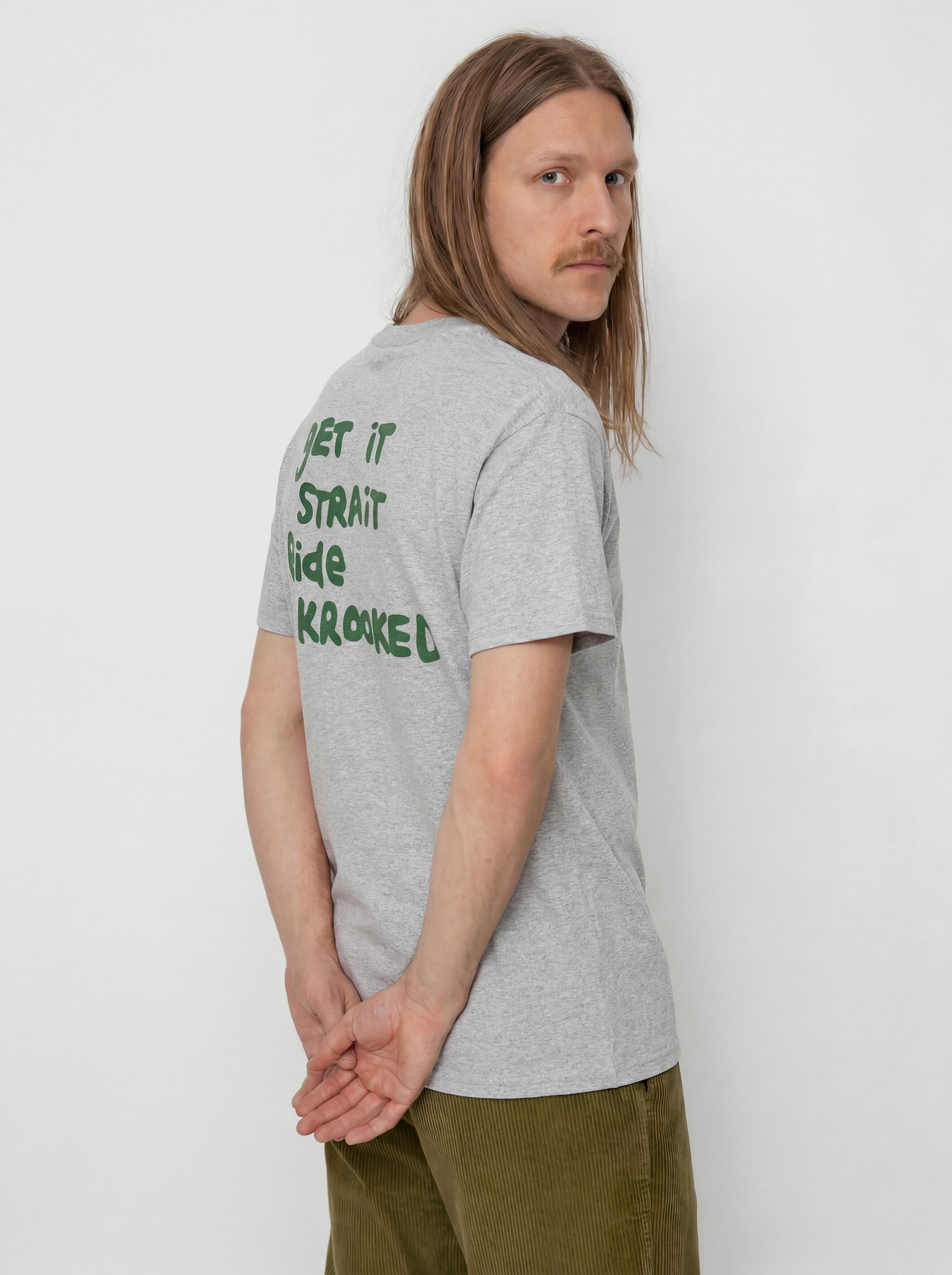 Футболка Krooked Pocket Eyes (heather grey)