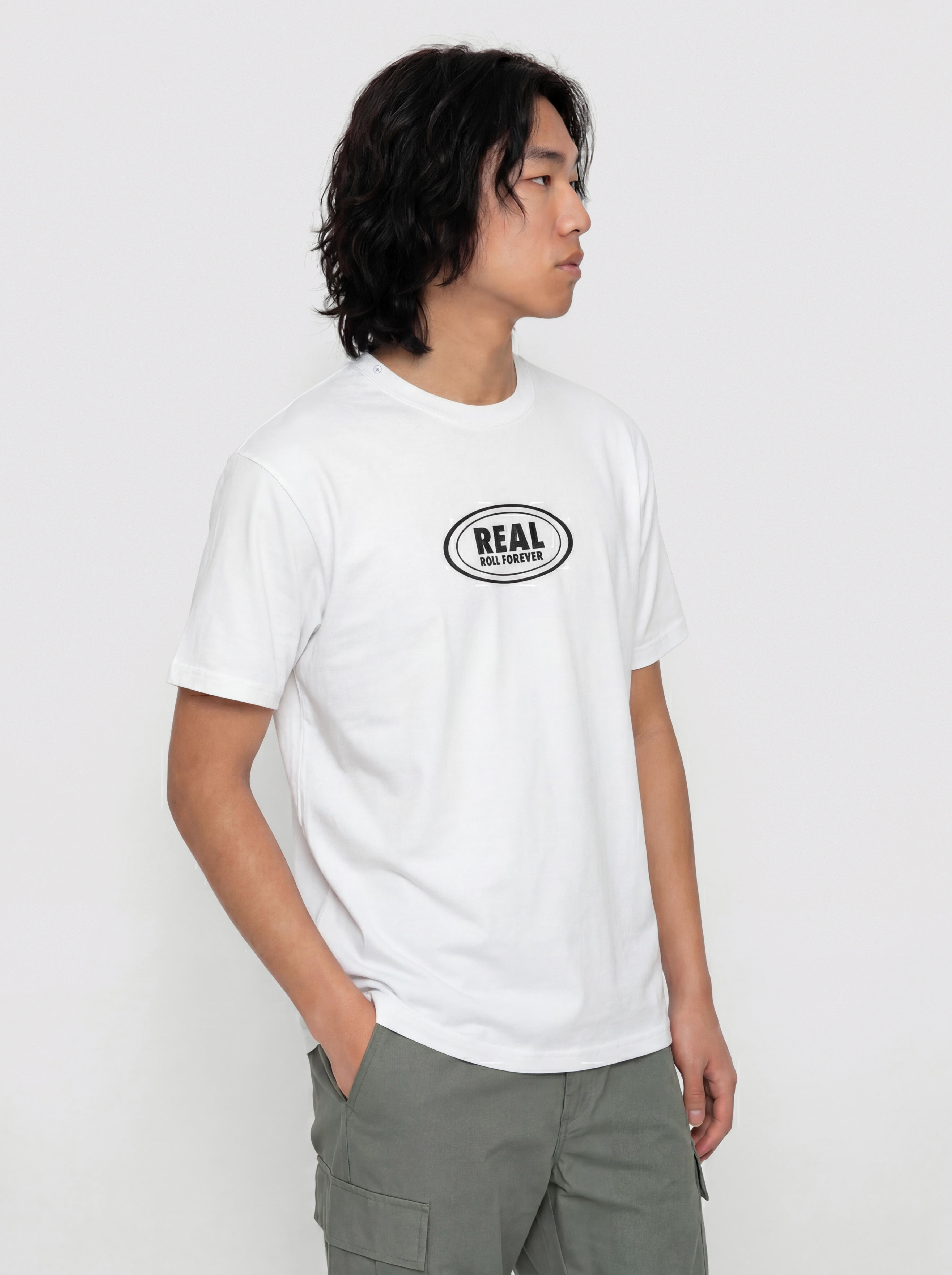 Футболка Real Roll Forever (white w/black print)