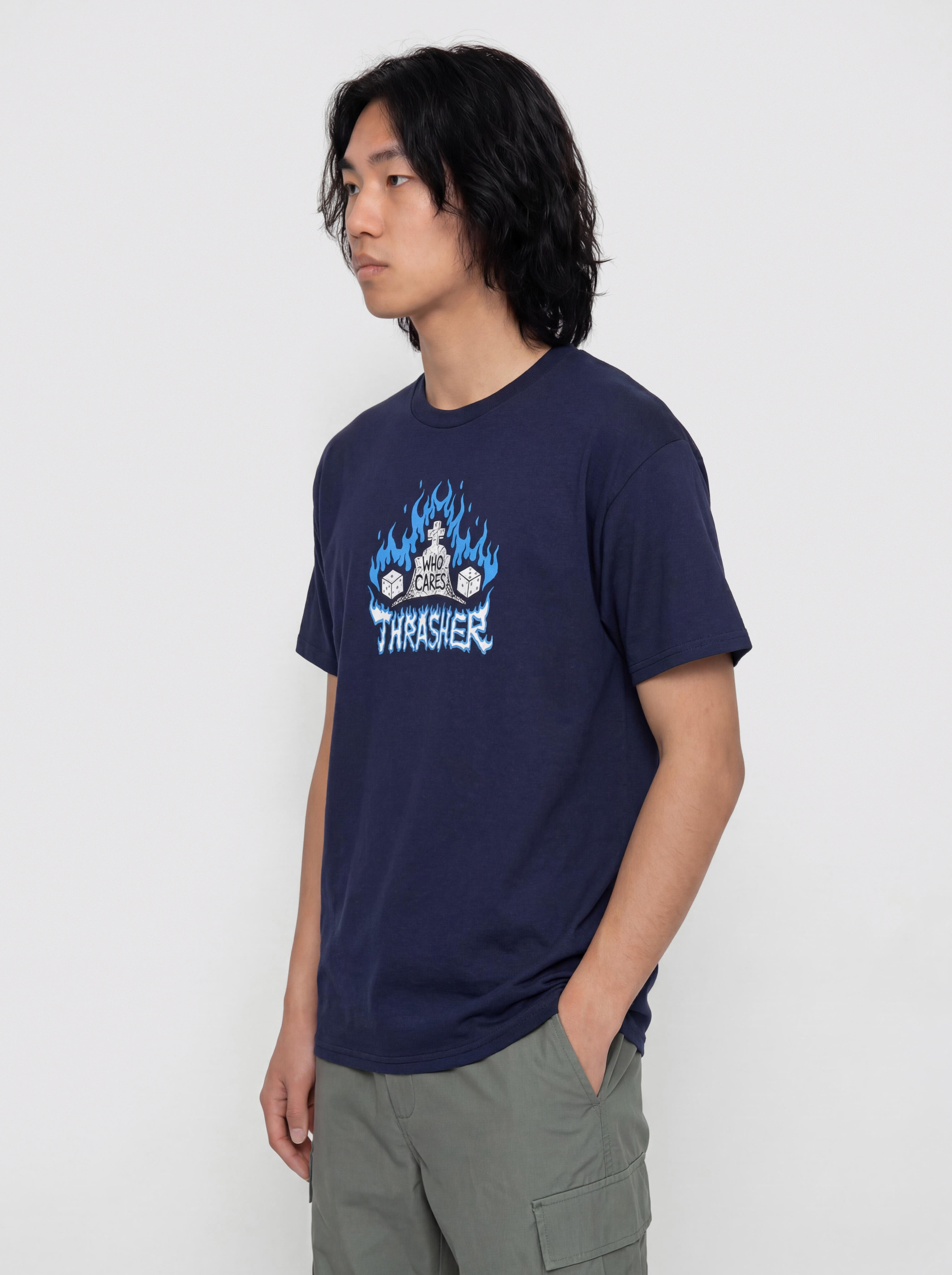 Футболка Thrasher Who Cares By Neckface (navy)