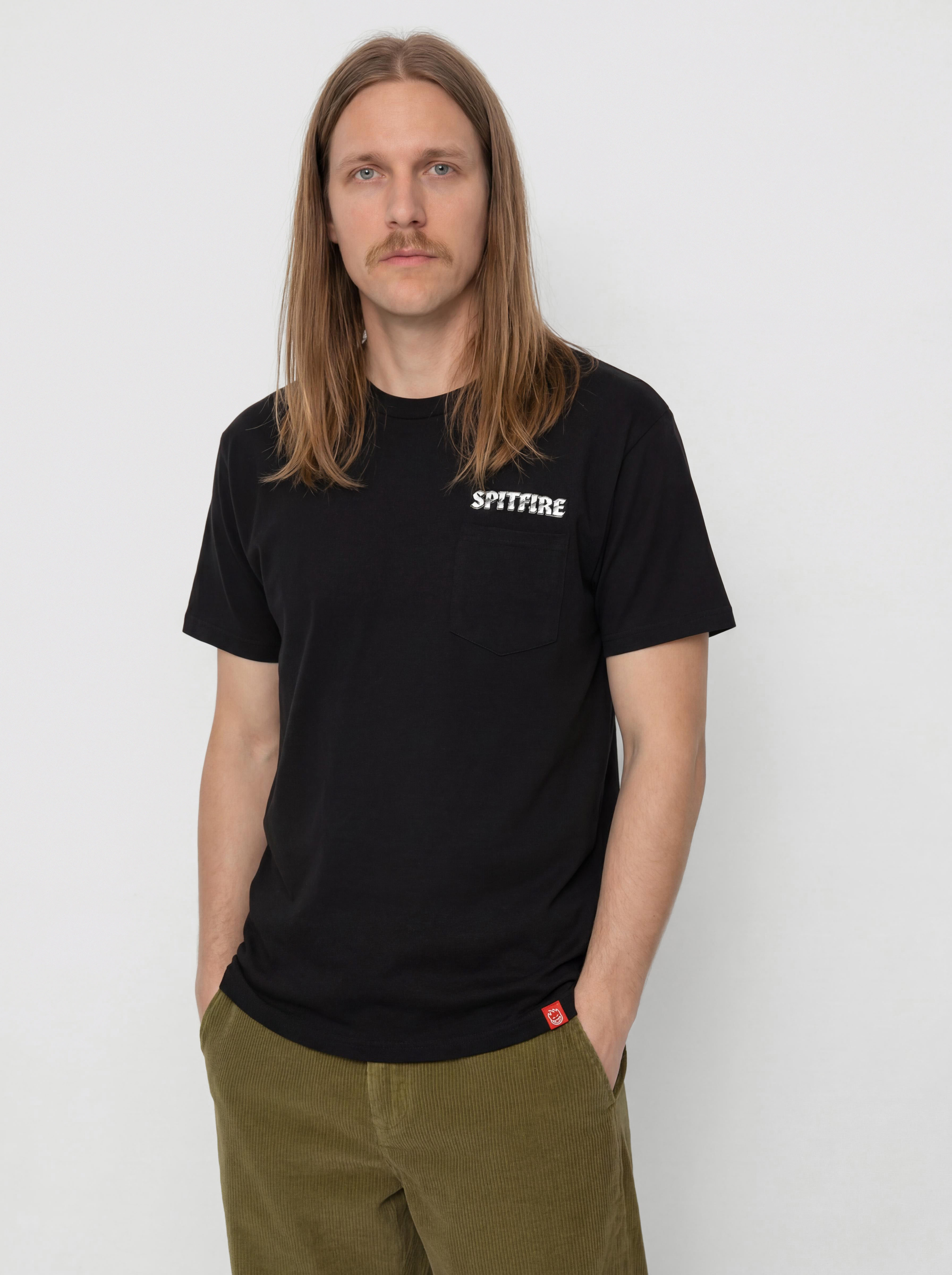 Футболка Spitfire Burnout (black w/multi color prints)