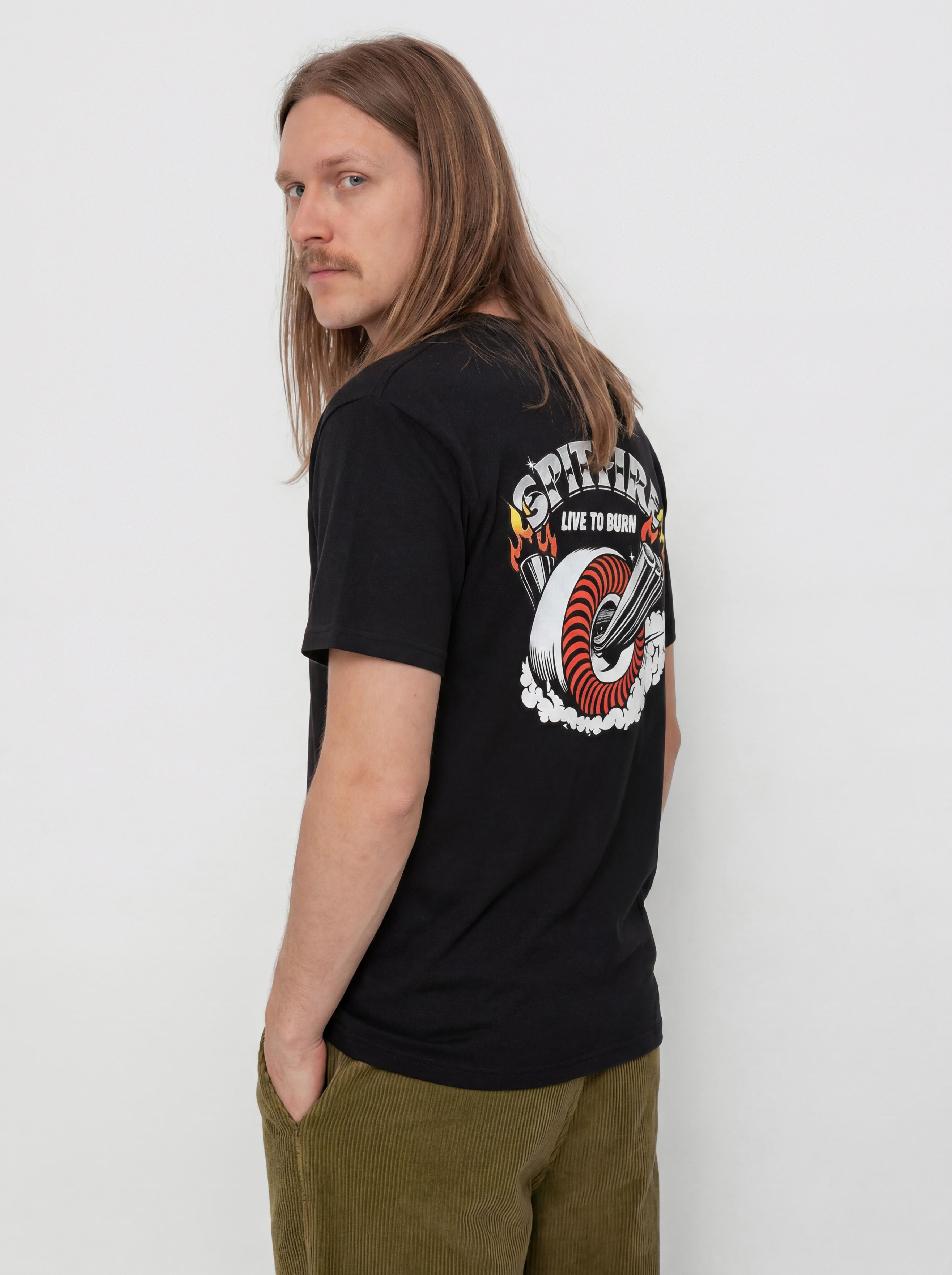 Футболка Spitfire Burnout (black w/multi color prints)