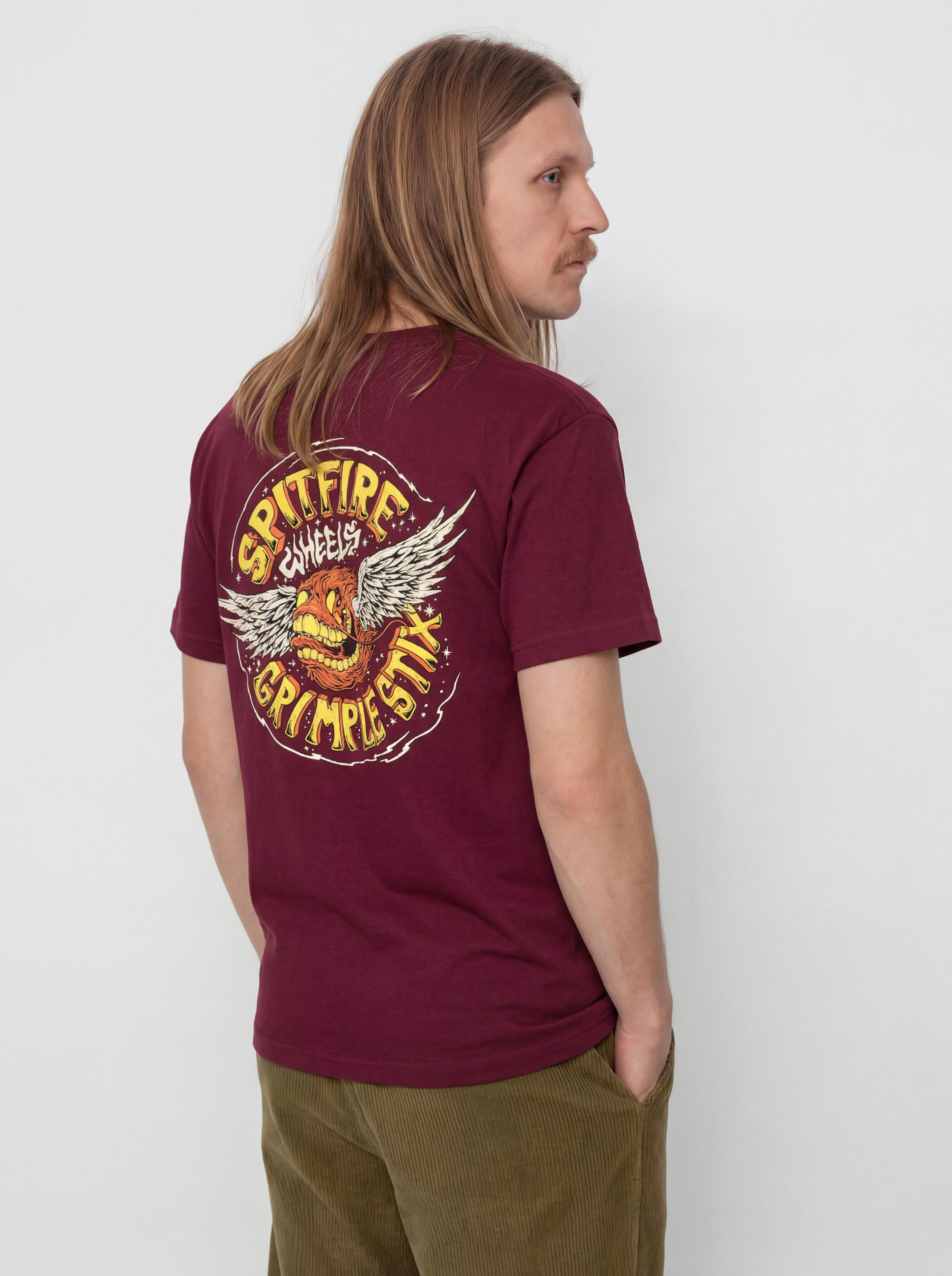 Футболка Spitfire Flying Grimple (burgundy)