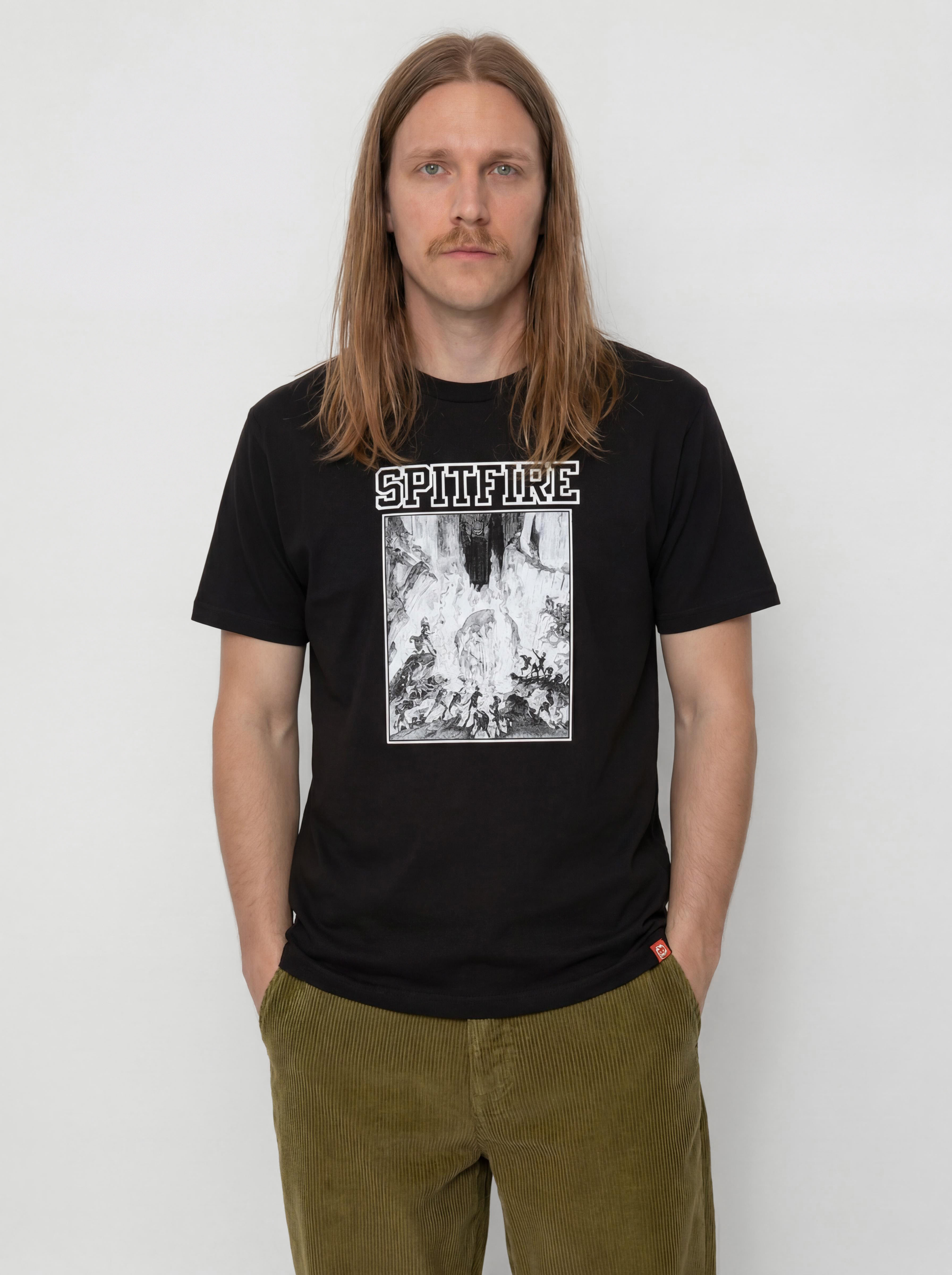 Футболка Spitfire Inferno (black w/black&white prints)