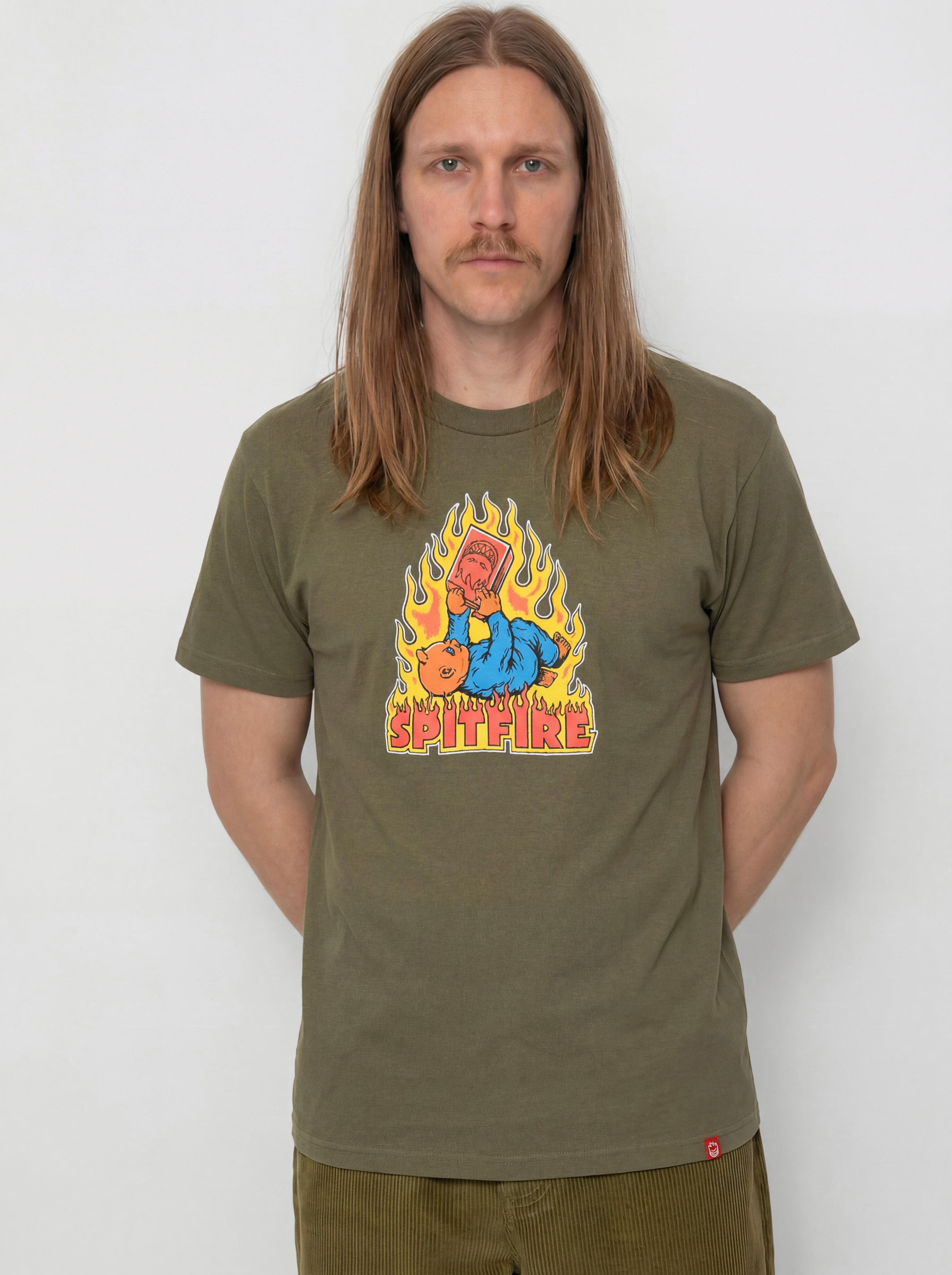 Футболка Spitfire Demonseed (military green/multi color print)