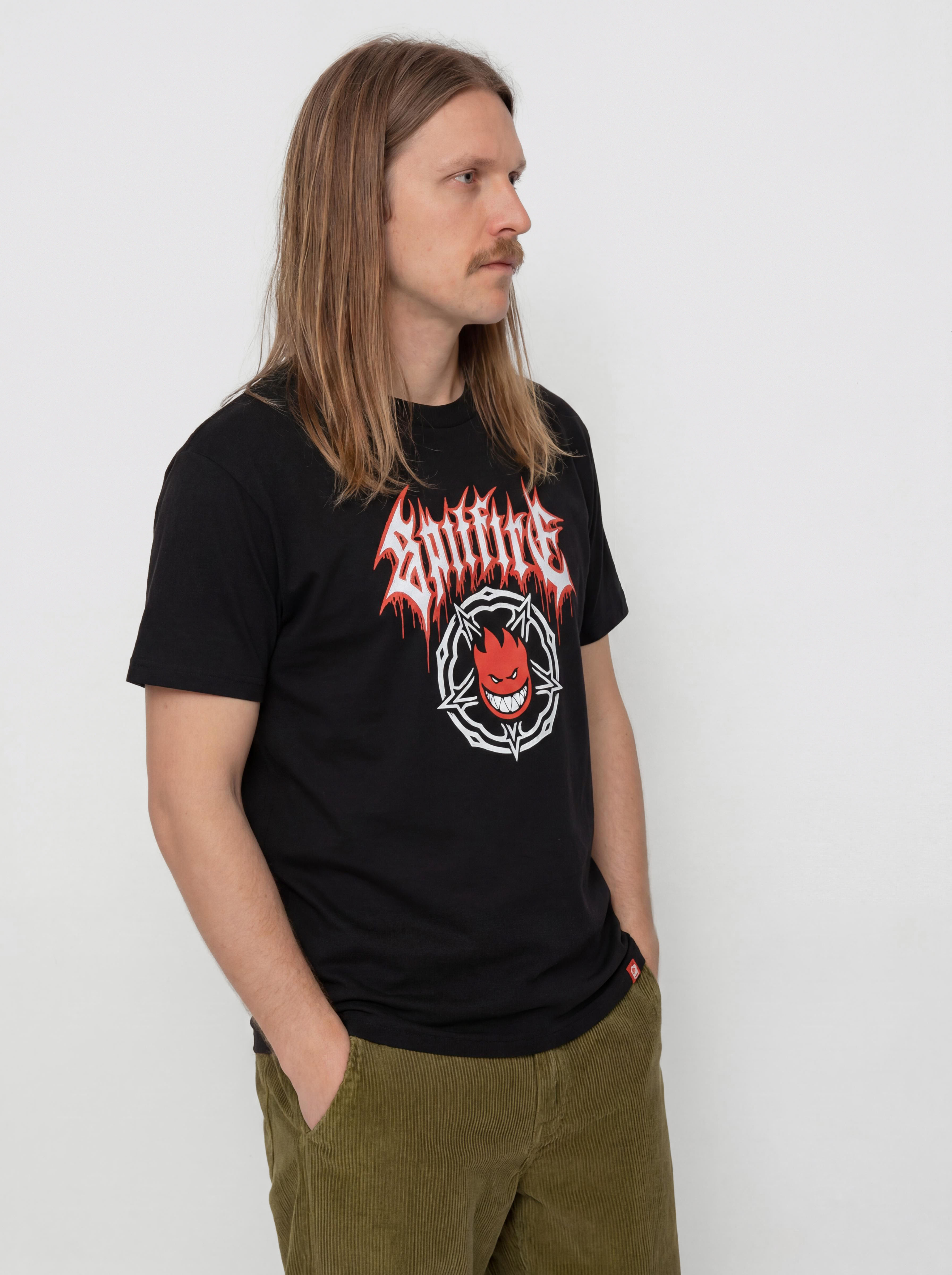 Футболка Spitfire Pentagram Drip (black w/red & white print)