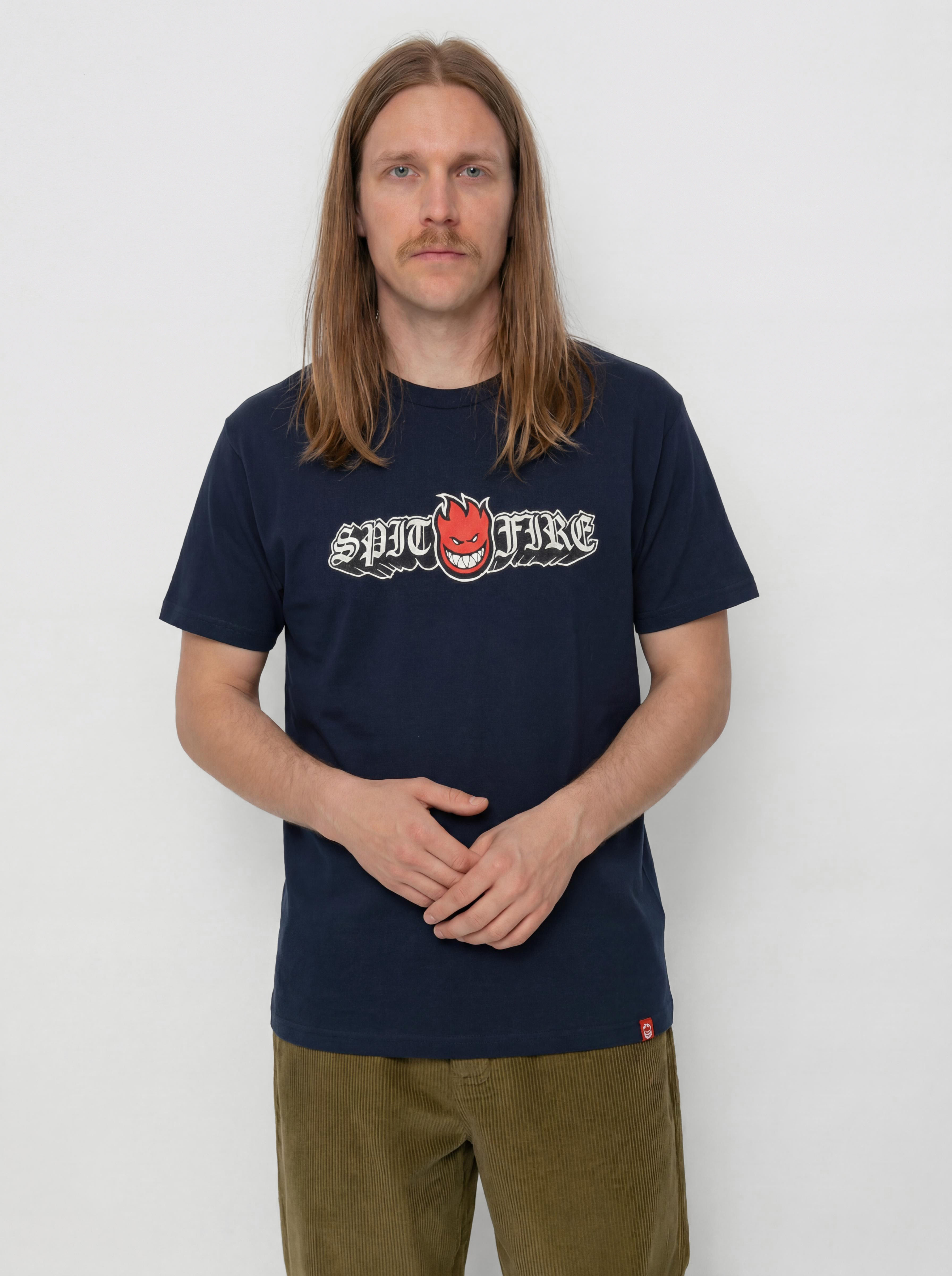 Футболка Spitfire Old E Drop Bighead (true navy w/red black & white print)