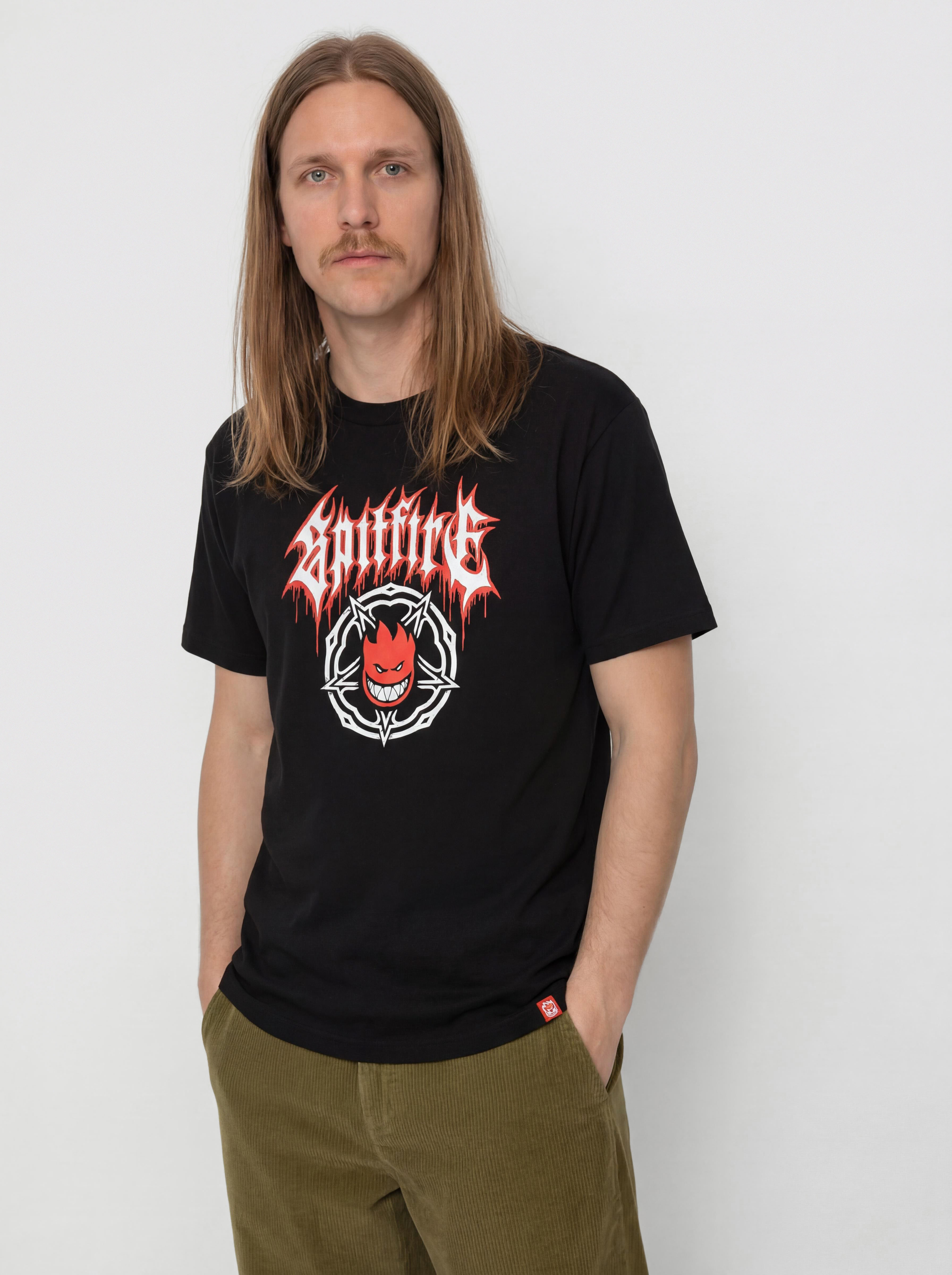 Футболка Spitfire Pentagram Drip (black w/red & white print)
