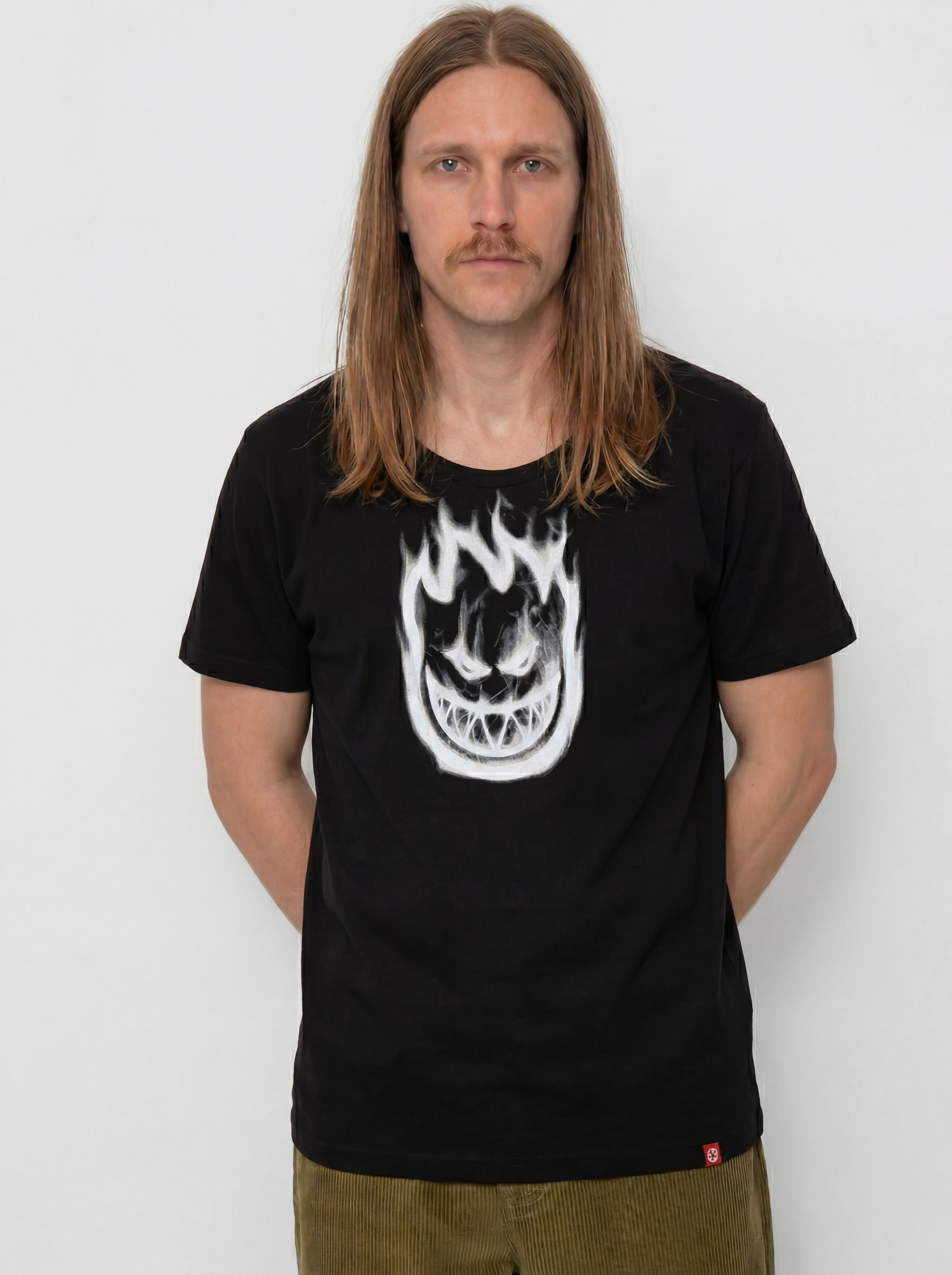 Футболка Spitfire Bighead Smoke (black w/white print)