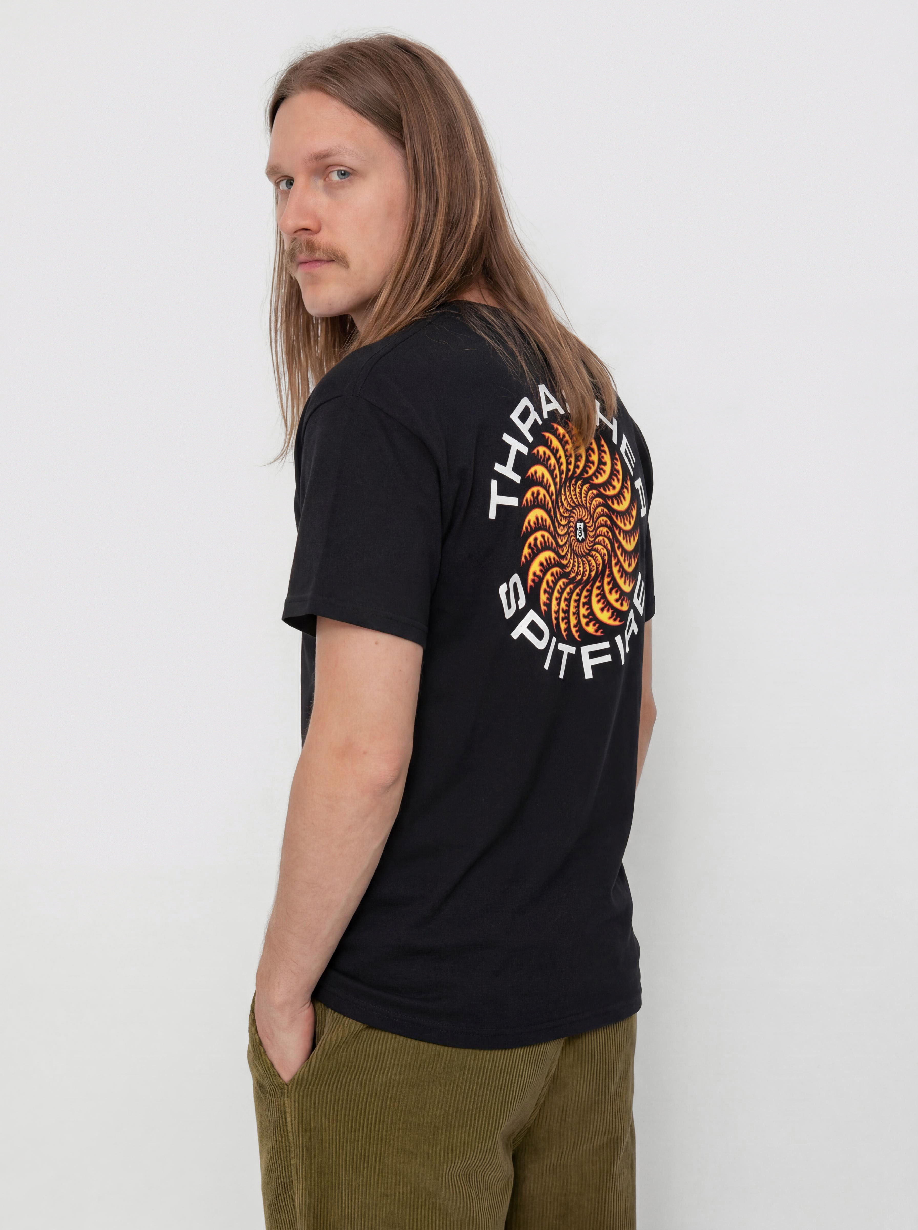 Футболка Thrasher x Spitfire Classic Swirl (black)