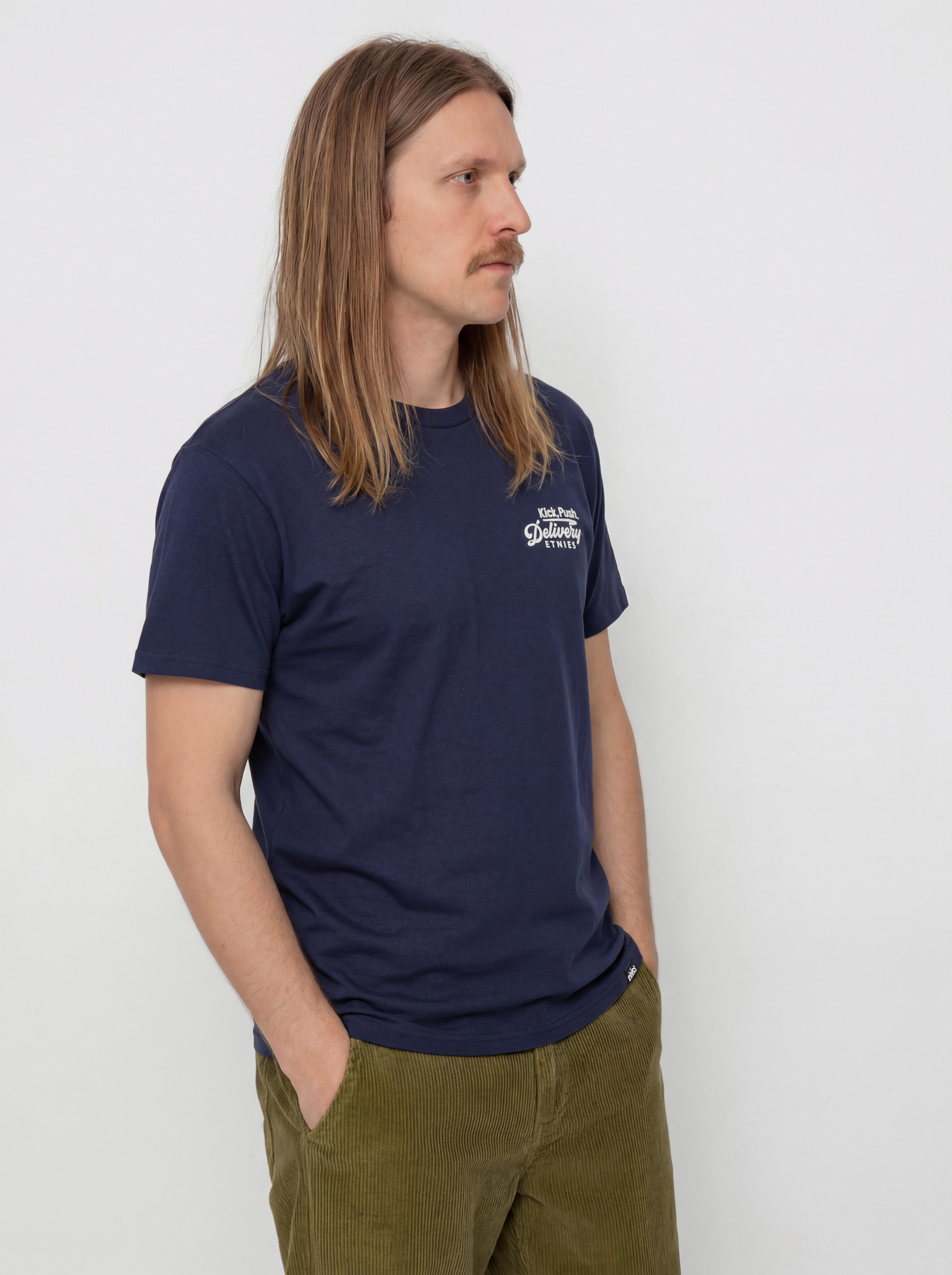 Футболка Etnies Kick Push (navy/tan)