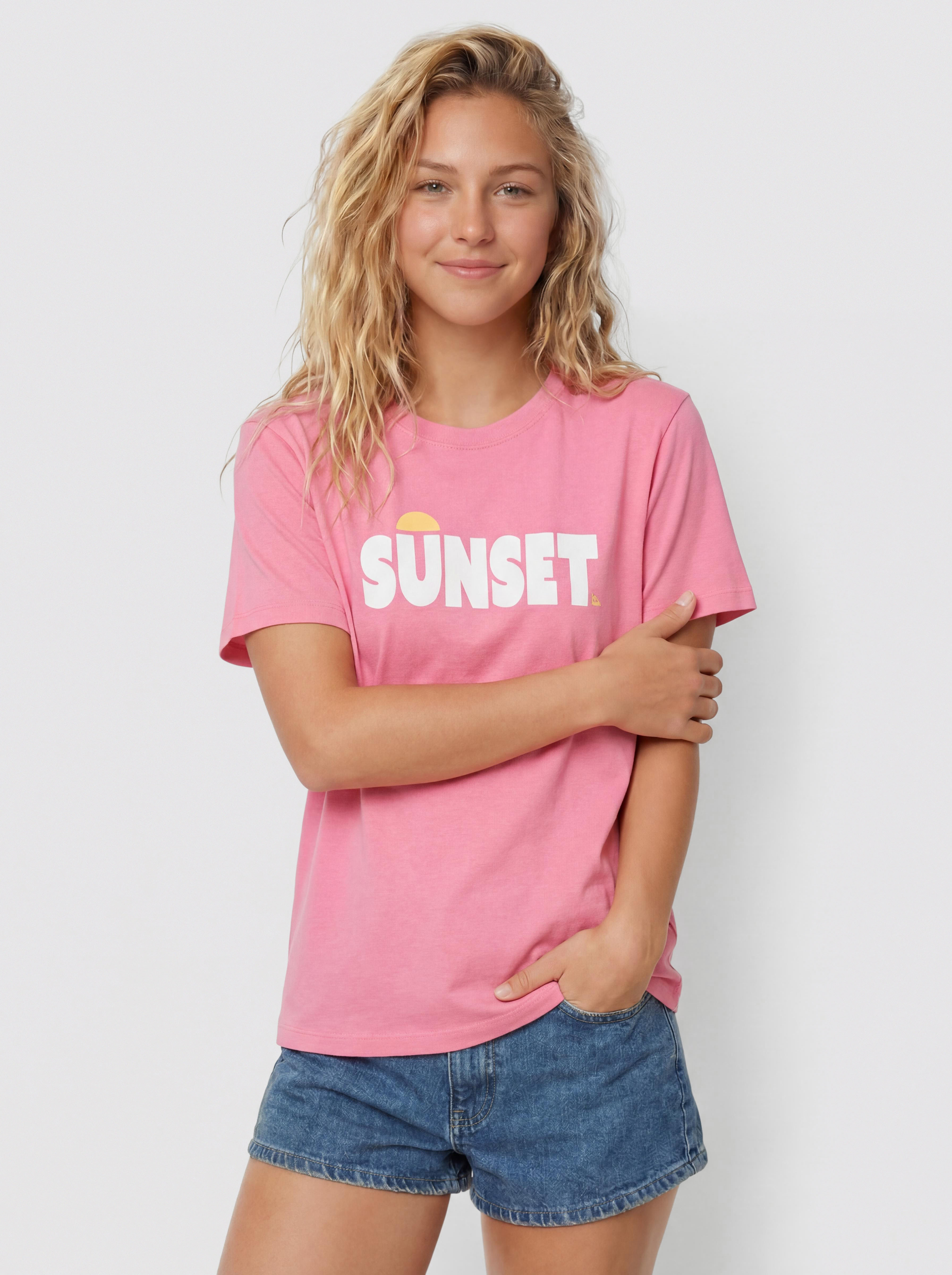 Футболка Roxy Sunnyoversize Easy Wmn (pink cosmos)