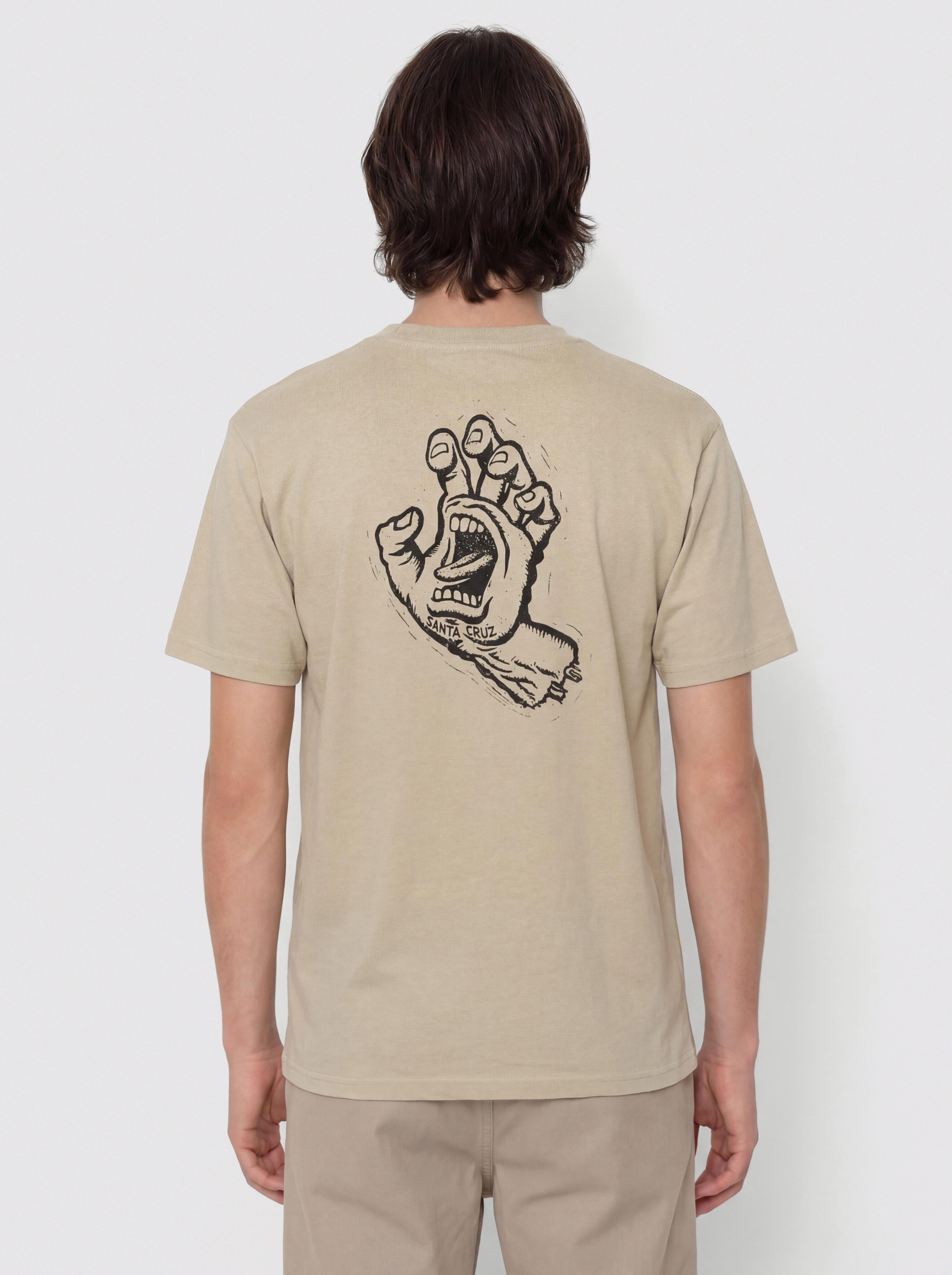 Футболка Santa Cruz Stamped Screaming Hand (stone grey)